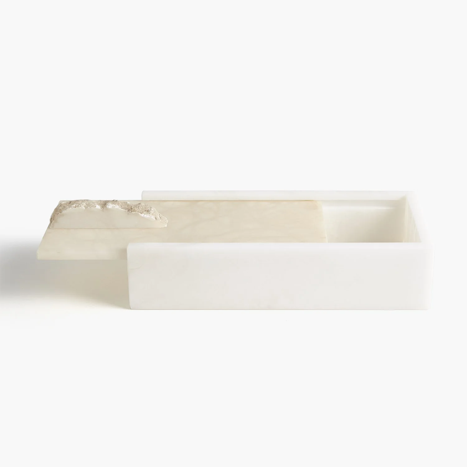 Alabaster Rectangle Box w/Rock Finial - Image 3