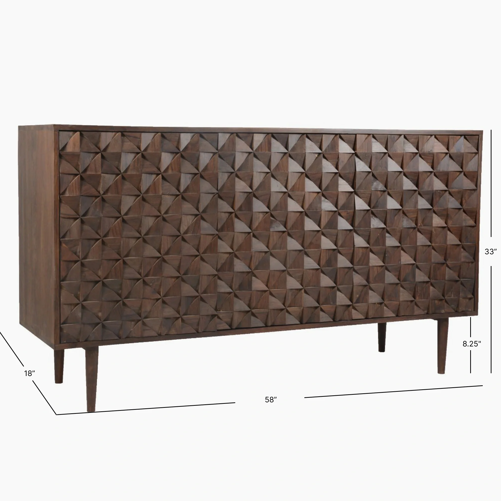 Anatole Sideboard 3 Door Solid Wood - Image 11