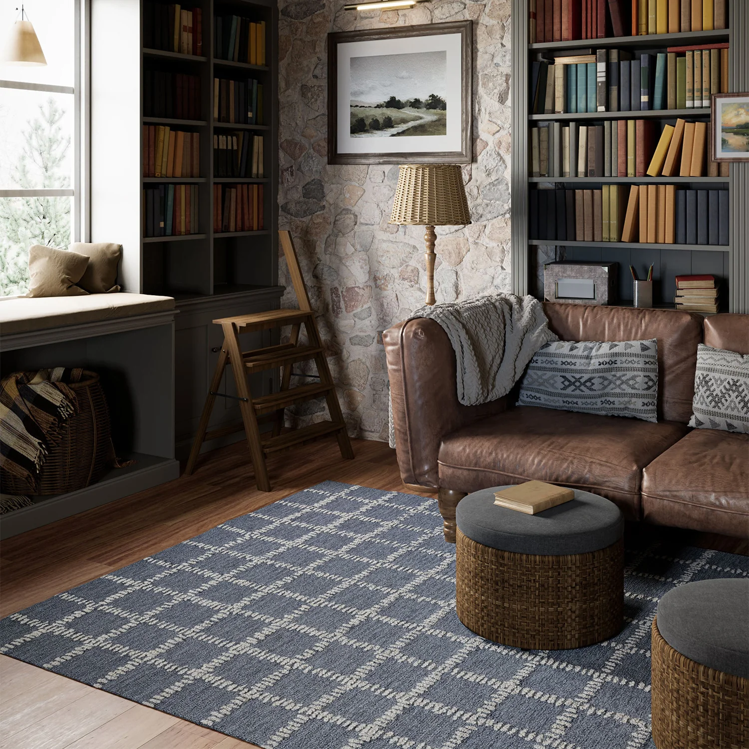 Archer-3 Blue Rug - Image 2