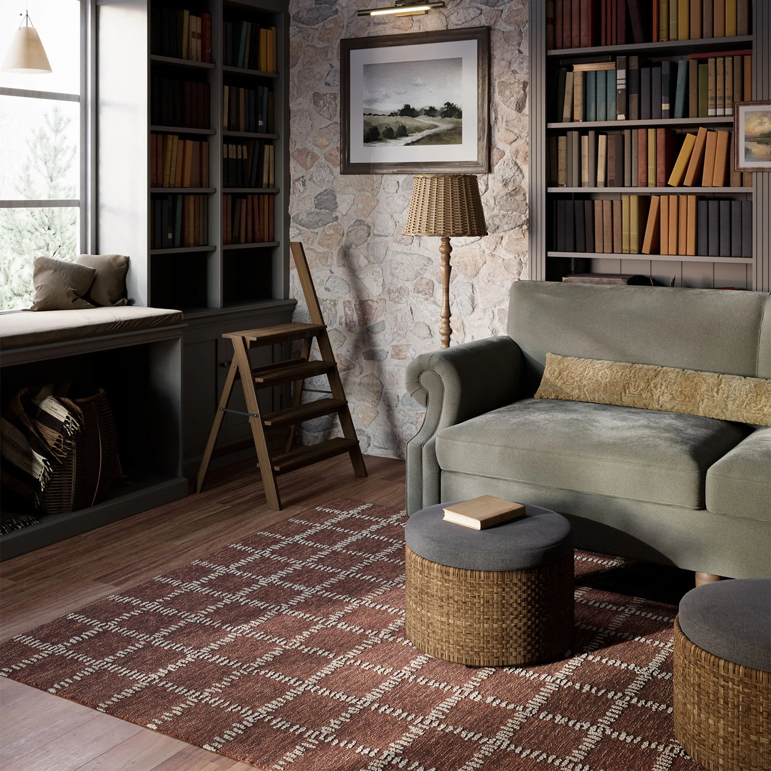 Archer-3 Rust Rug - Image 2