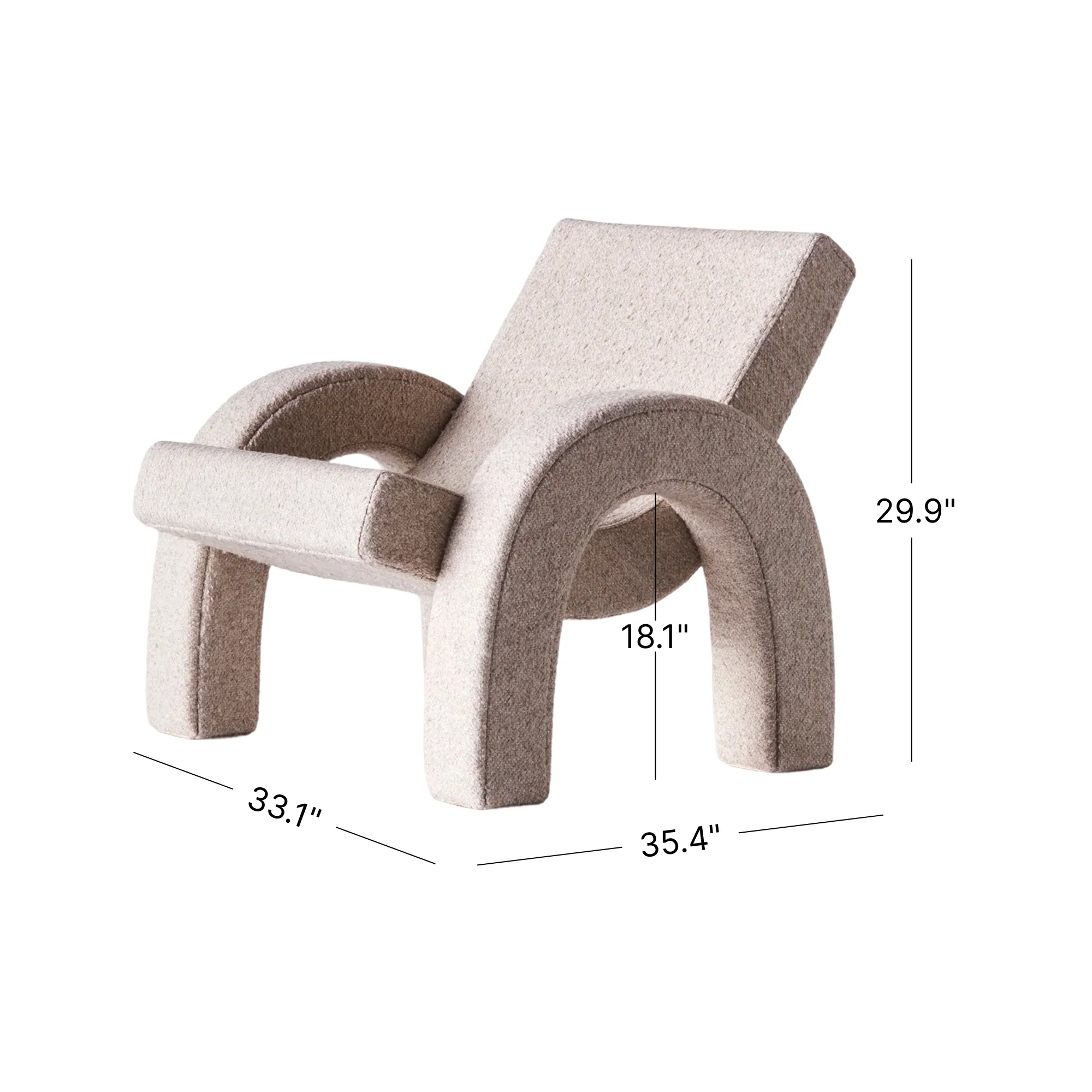 Arco Lounge Chair Boucle Natural - Image 9