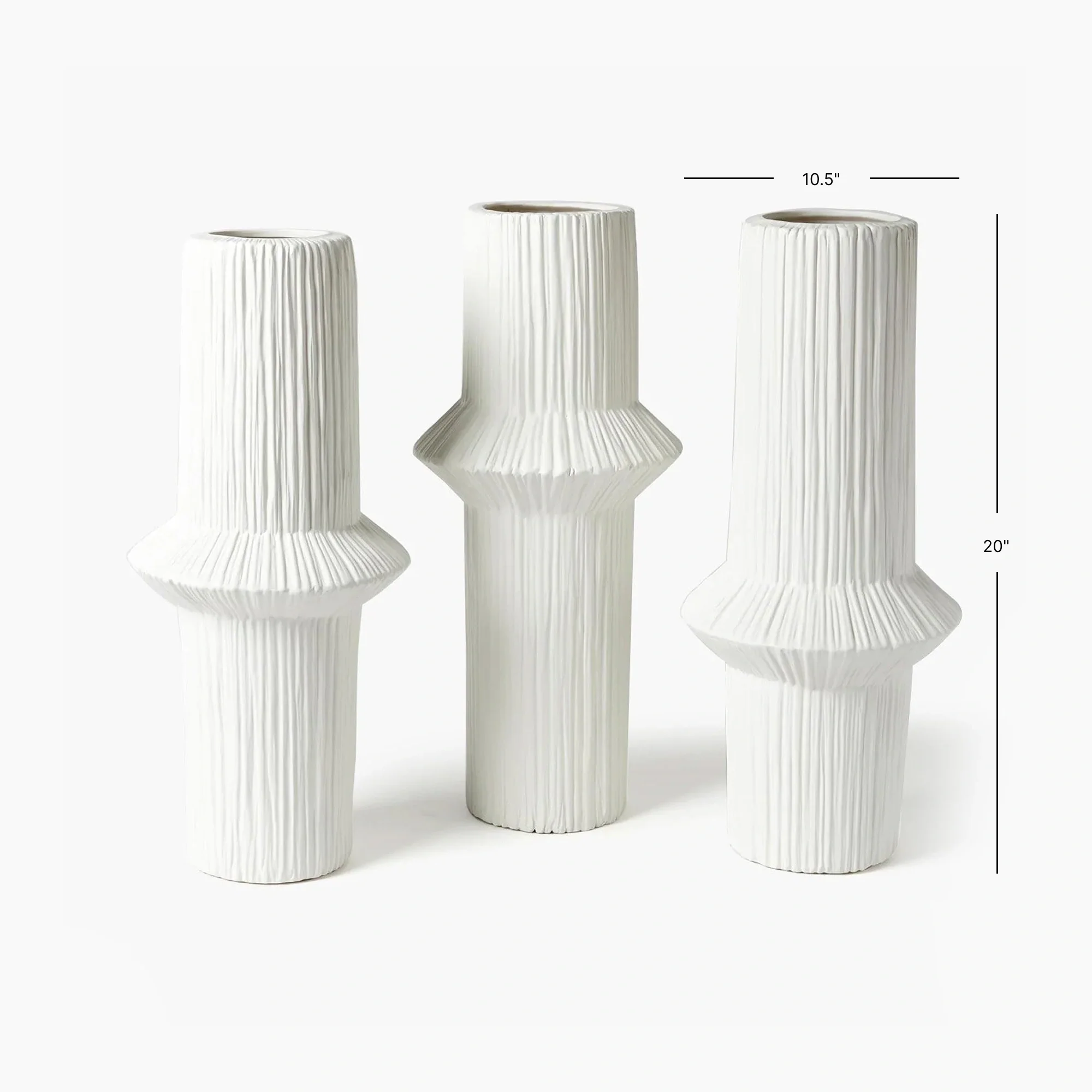 Ascending Ring Vase-Matte White - Image 6