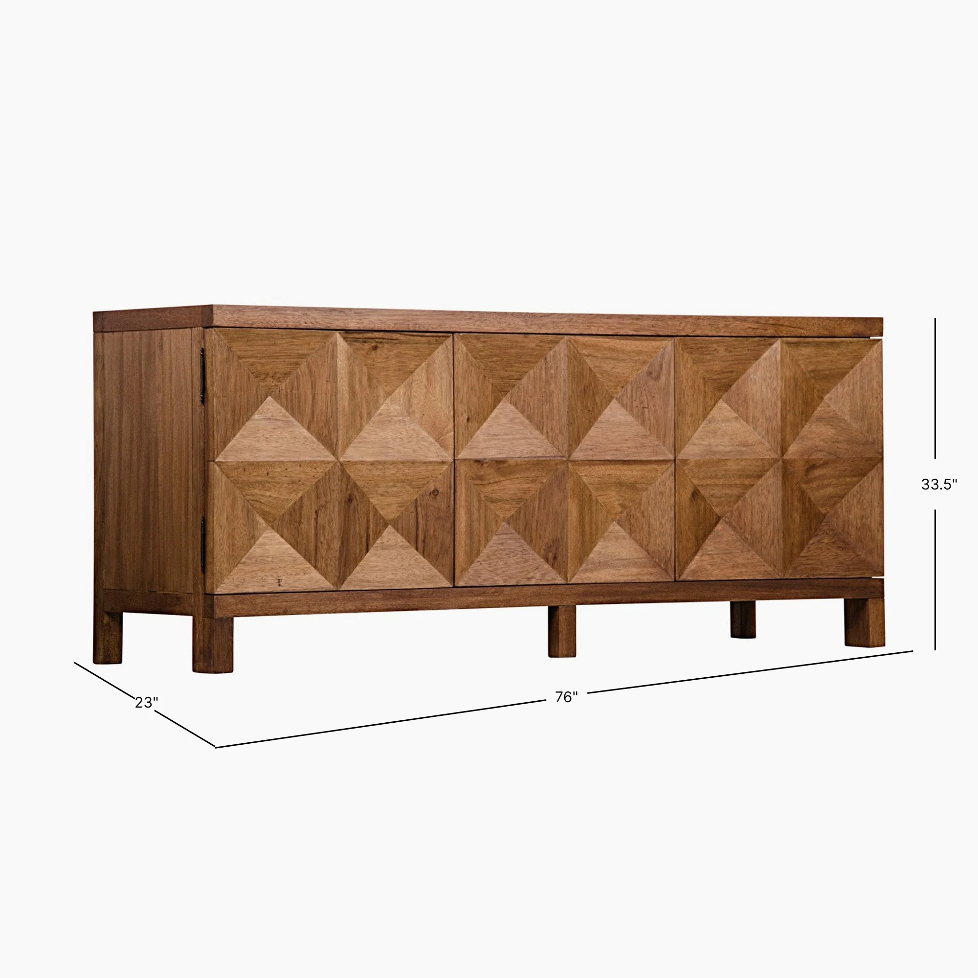 Aubree 3 Door Sideboard, Dark Walnut - Image 5