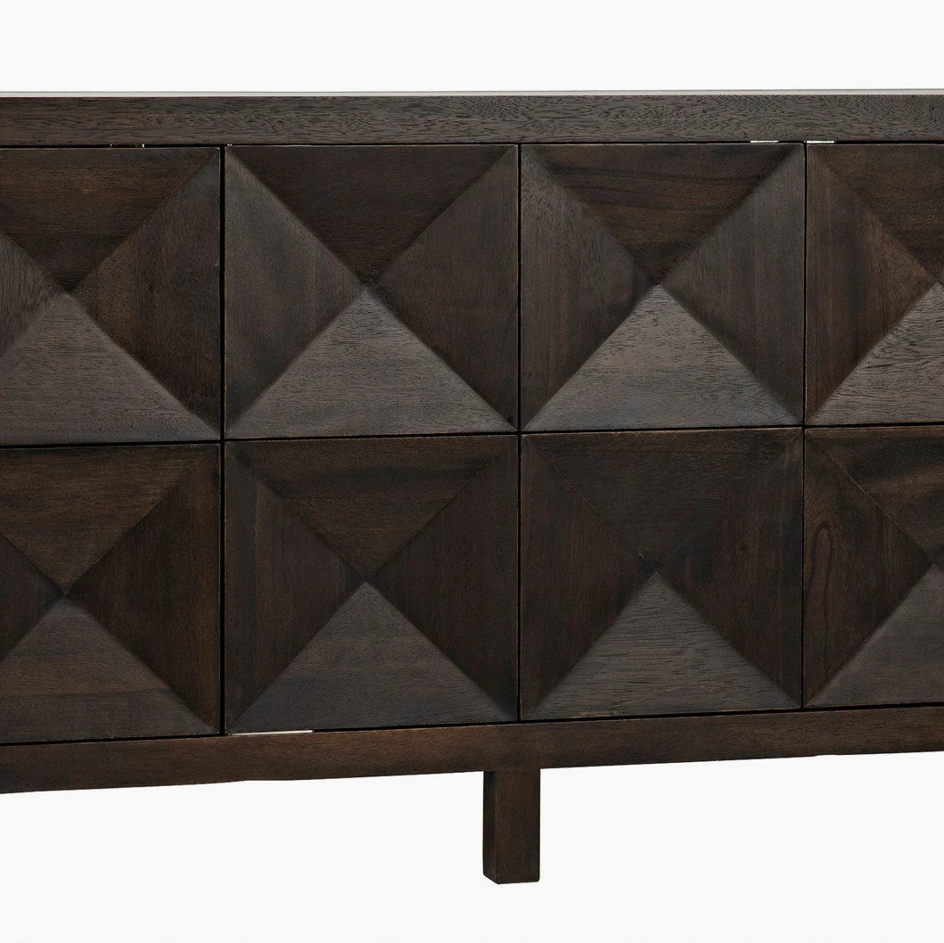 Aubree 3 Door Sideboard, Ebony Walnut - Image 3