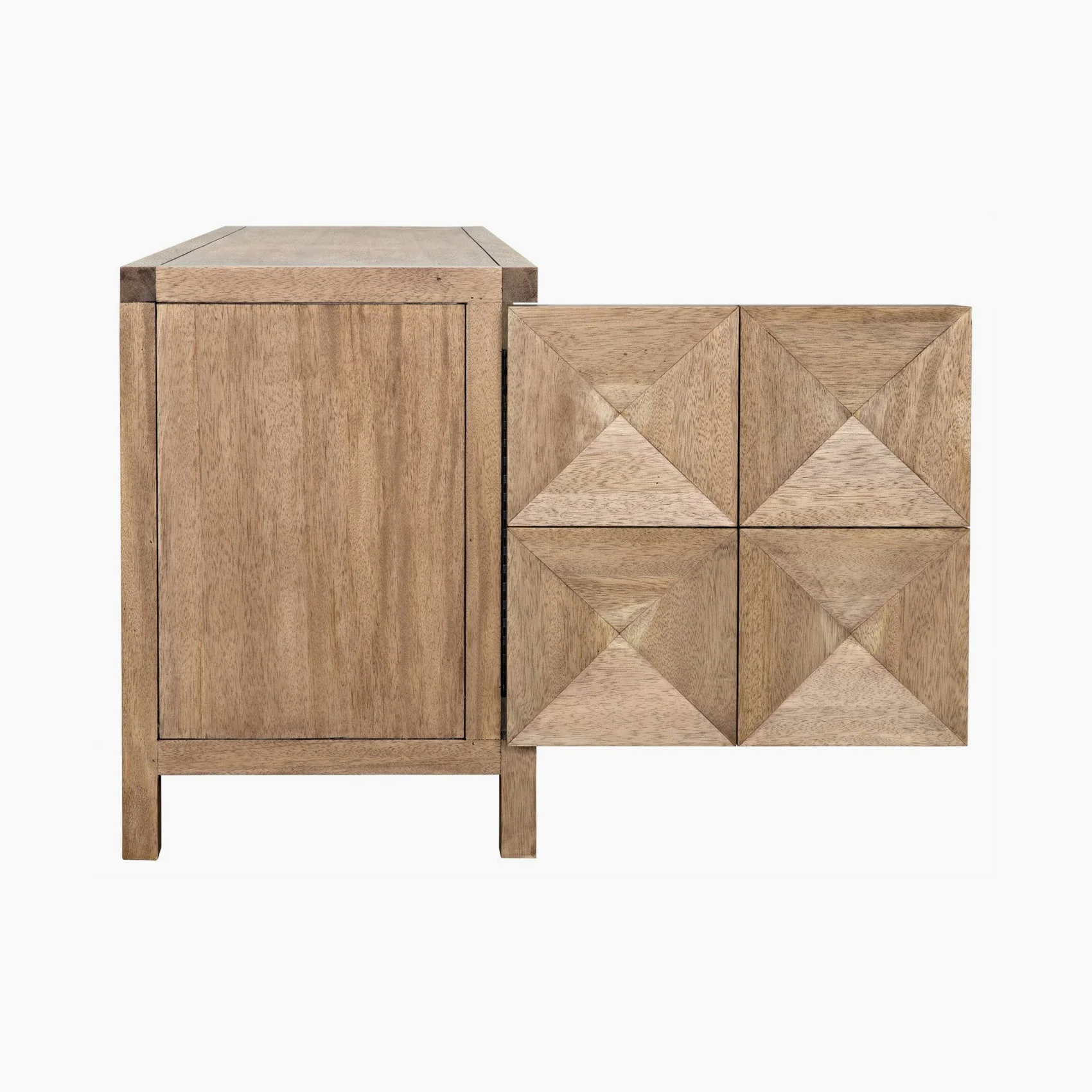 Aubree 3 Door Sideboard, Washed Walnut - Image 4