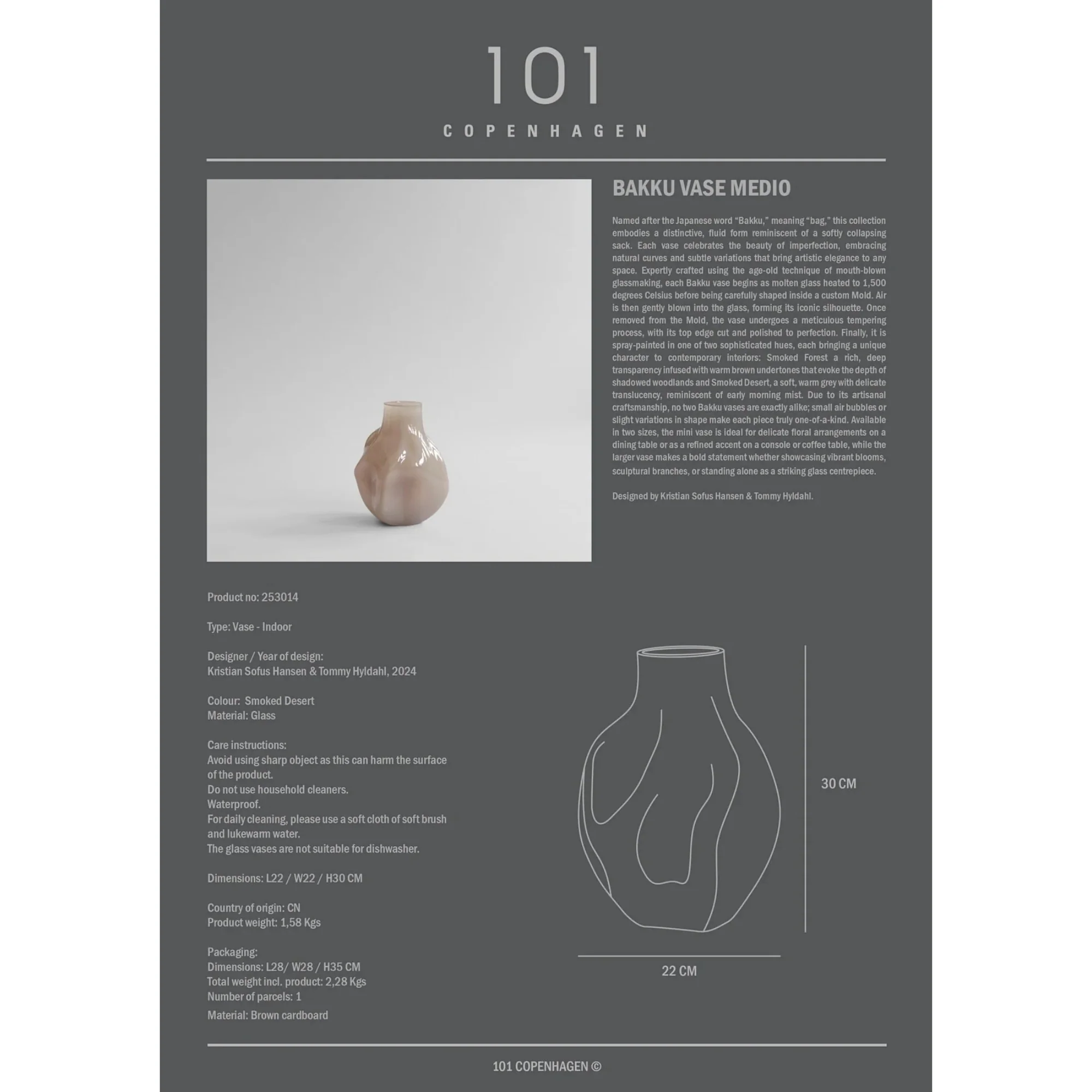 Bakku Vase, Medio - Smoked Desert - Image 7