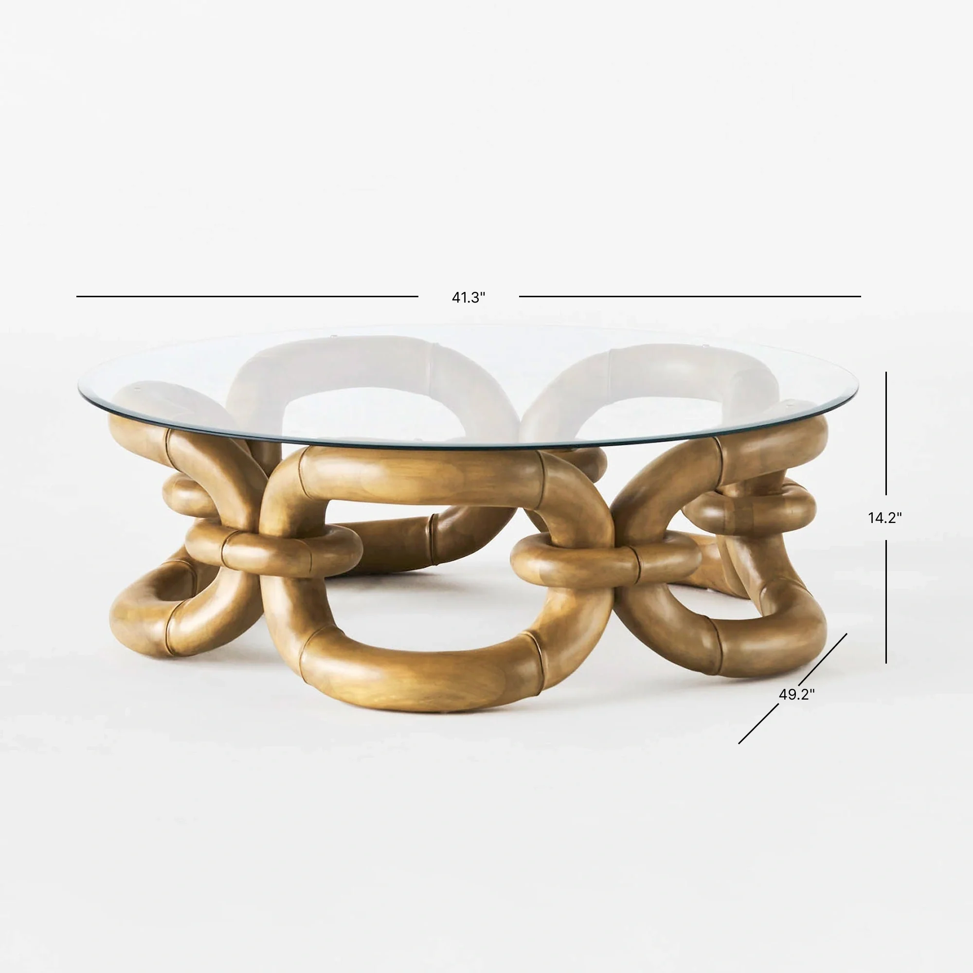 Bamboo Bracelet Sofa Table - Image 6