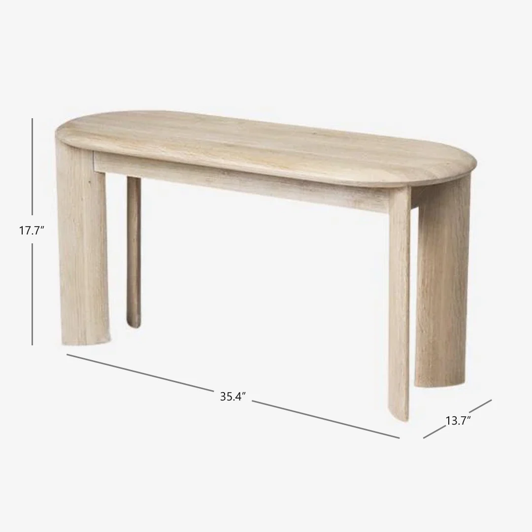 Bevel Wood Bench - Image 15