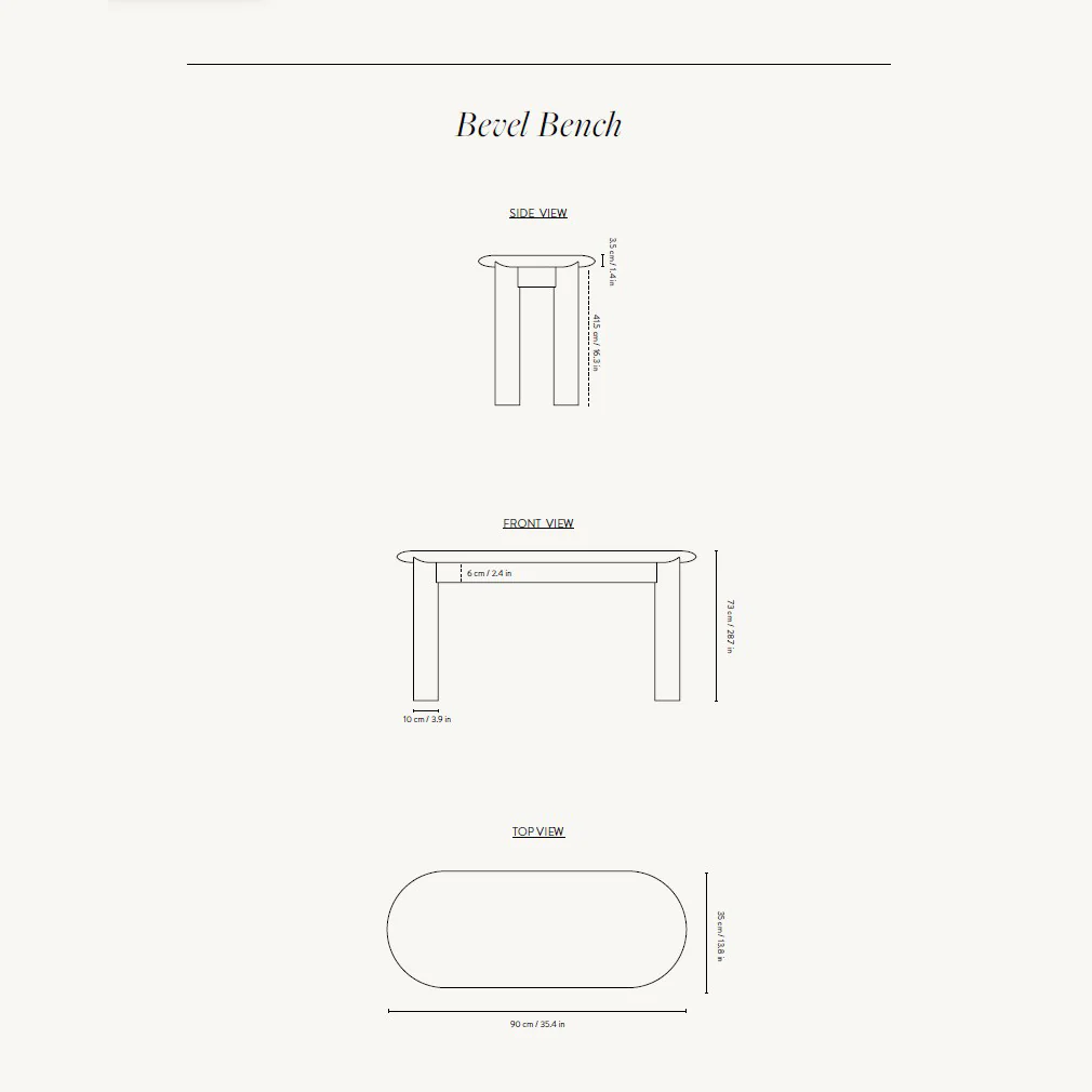 Bevel Wood Bench - Image 16