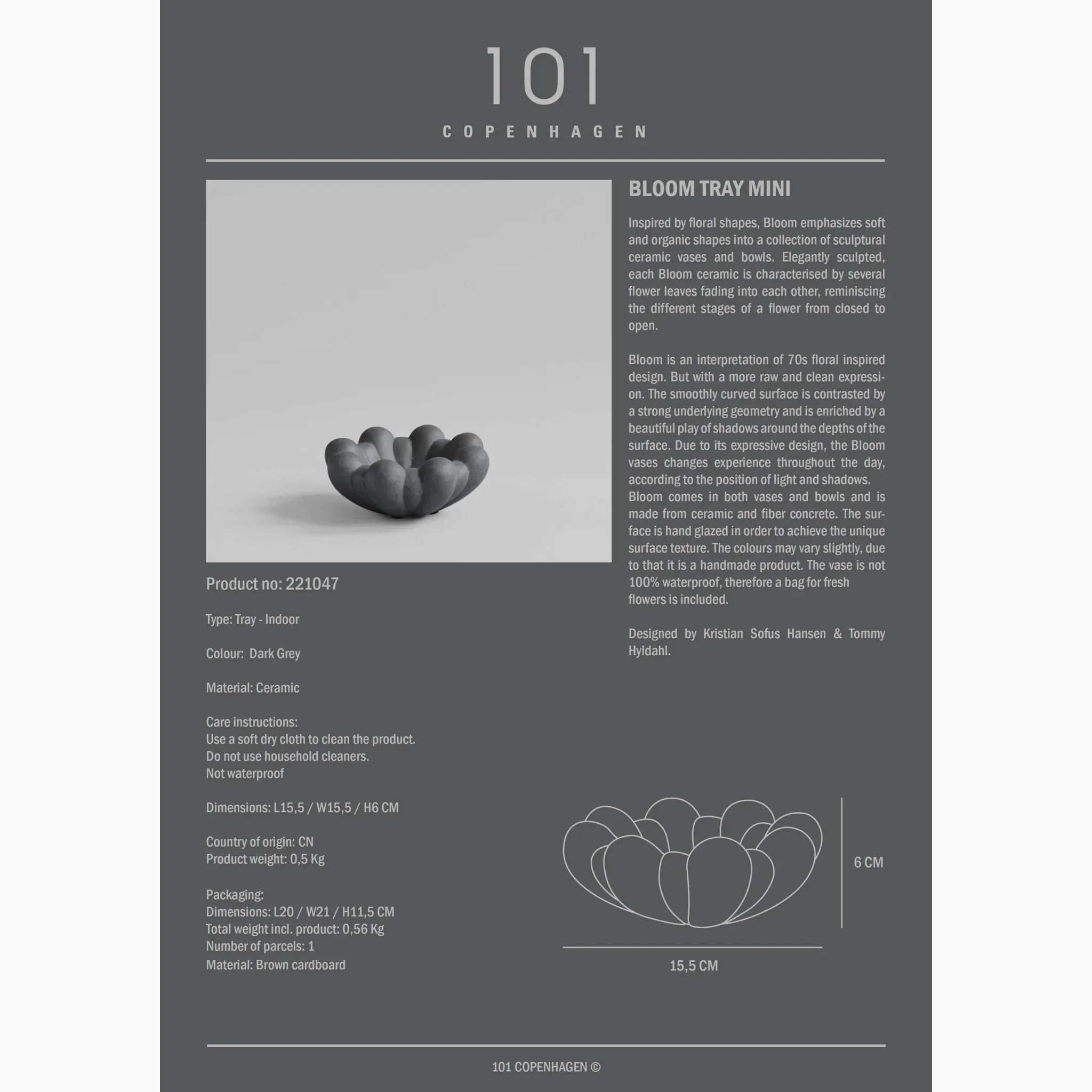 Bloom Tray, Mini - Dark Grey - Image 14