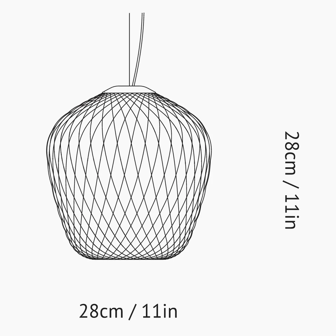 Blown Pendant - Opal White | Silver Lustre - Image 10