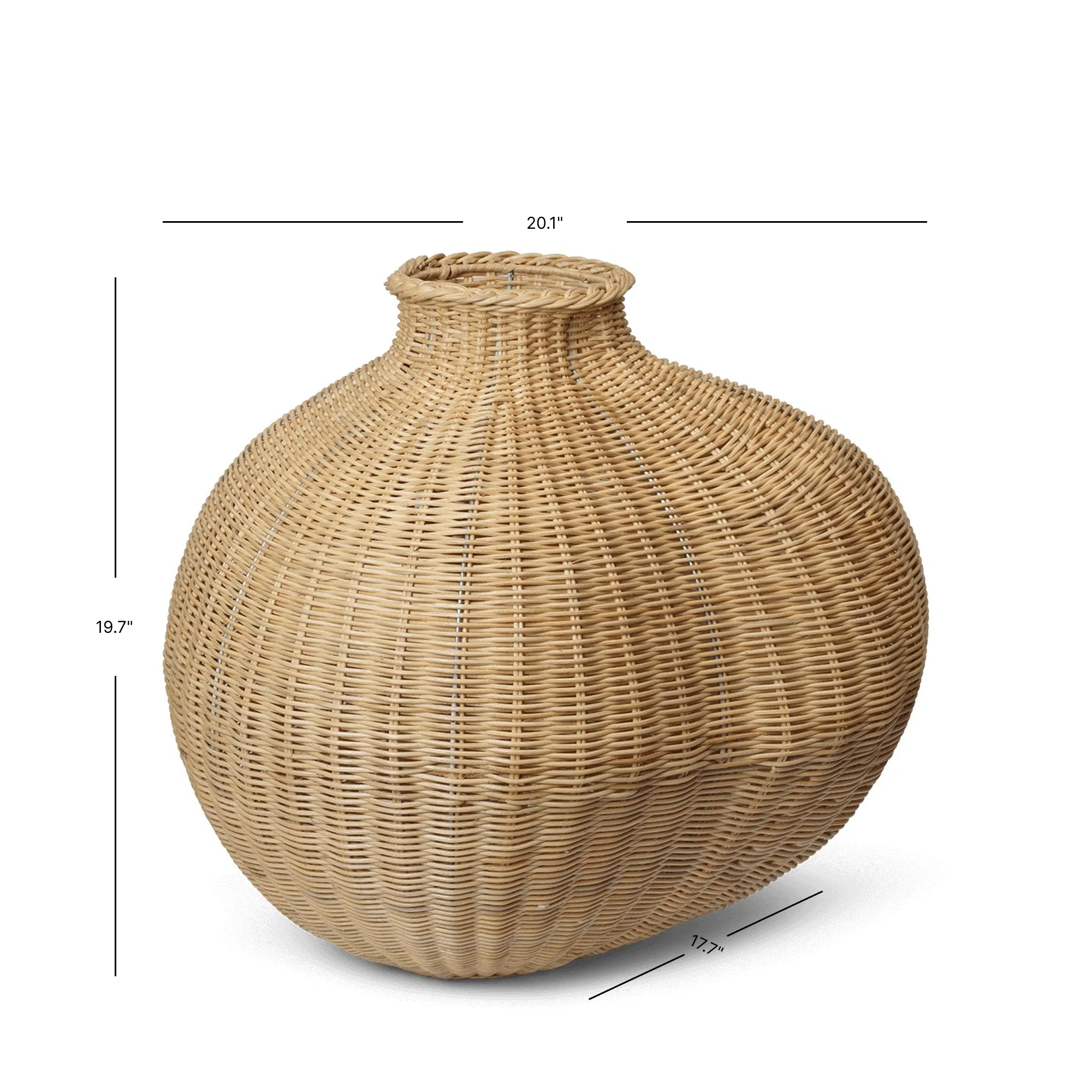 Bola Braided Floor Vase - Natural - Image 4