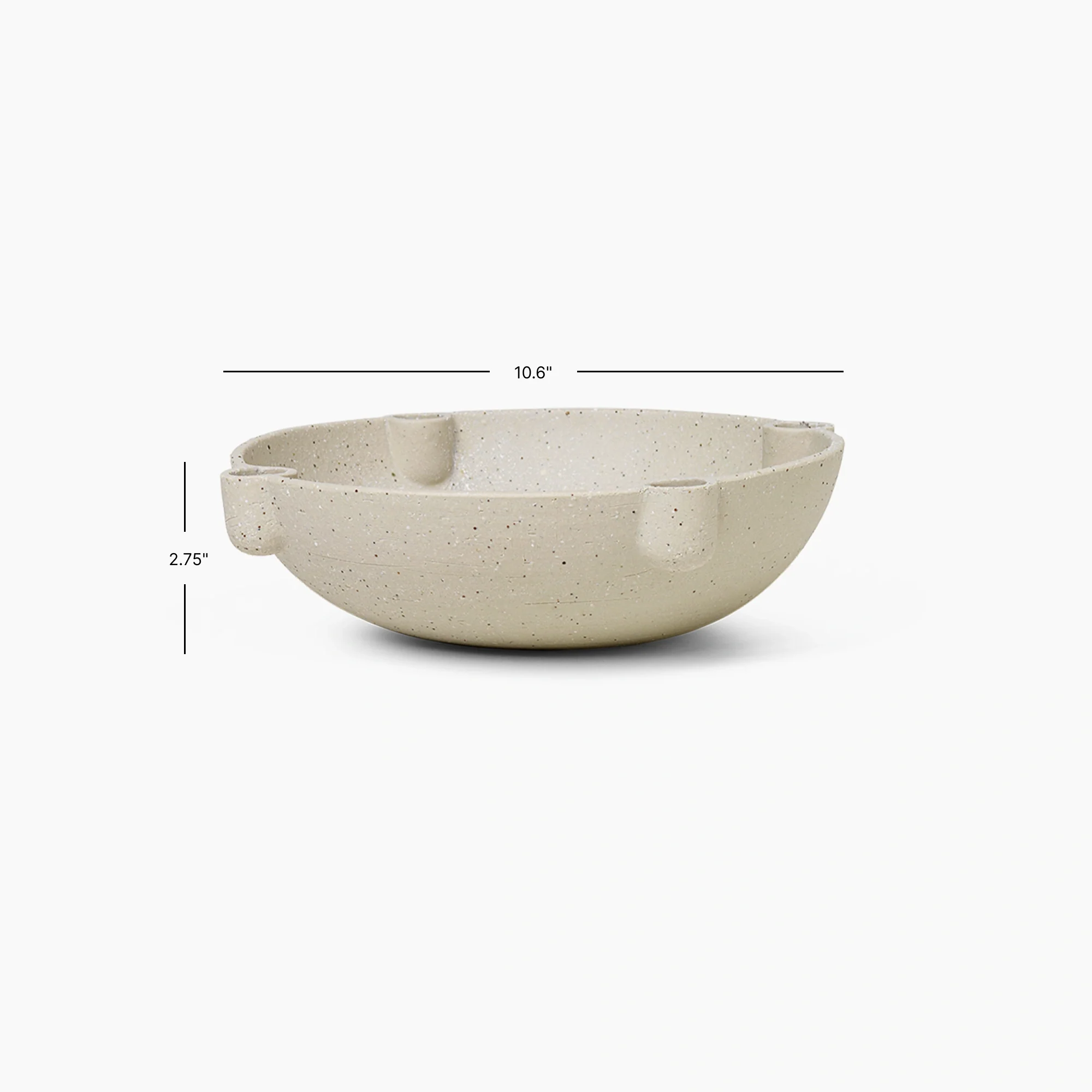 Bowl Candle Holder, Large, Light Grey - Image 2
