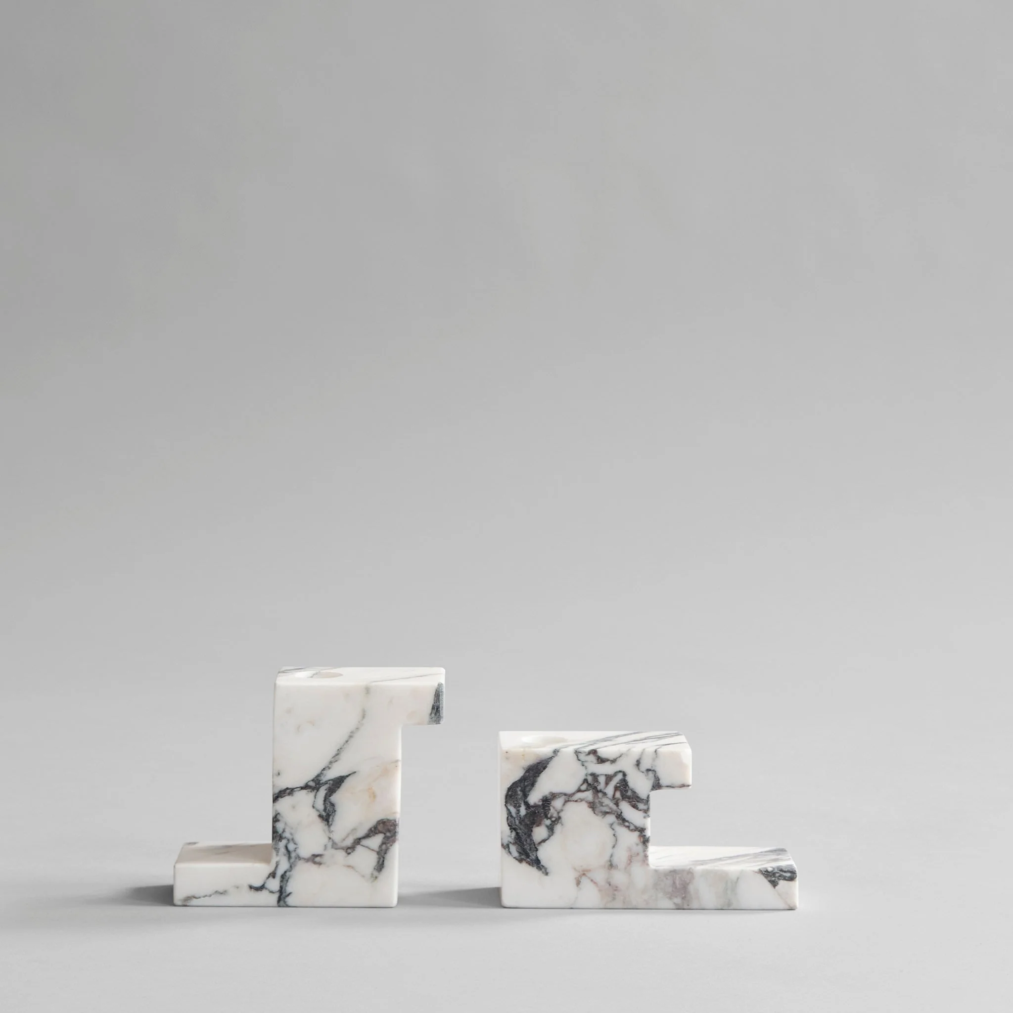 Brick Candle Holder, Low - Calacatta - Image 4