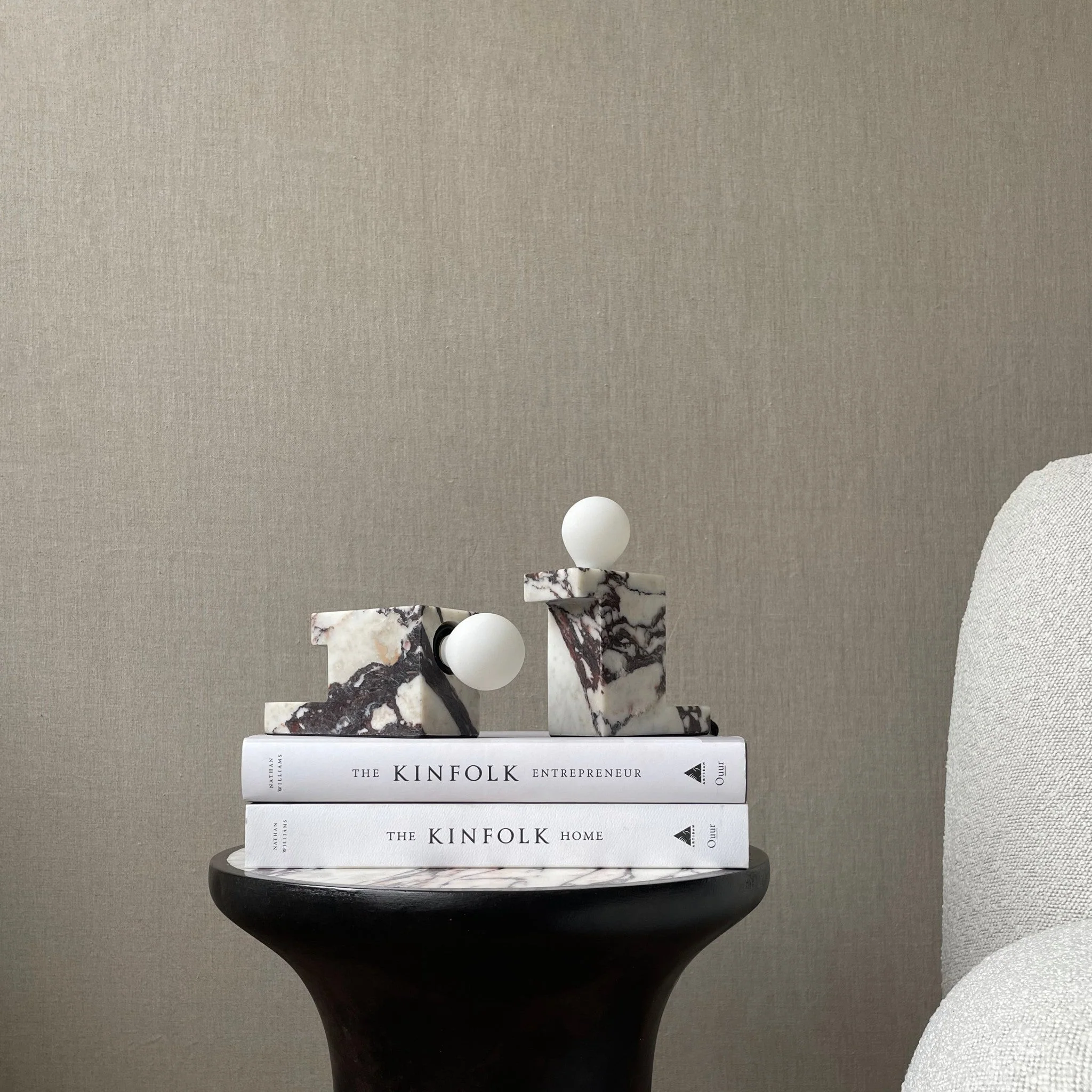 Brick Lamp, Low - Calacatta - Image 3