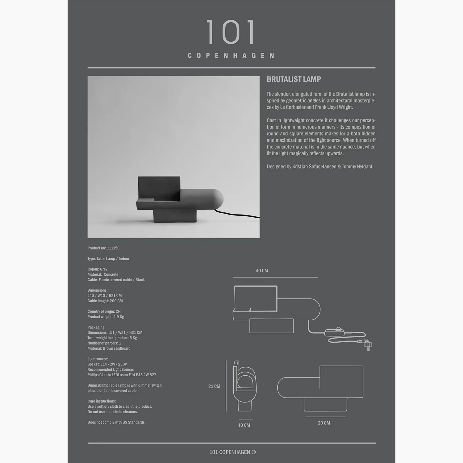 Brutalist Table Lamp - Image 7