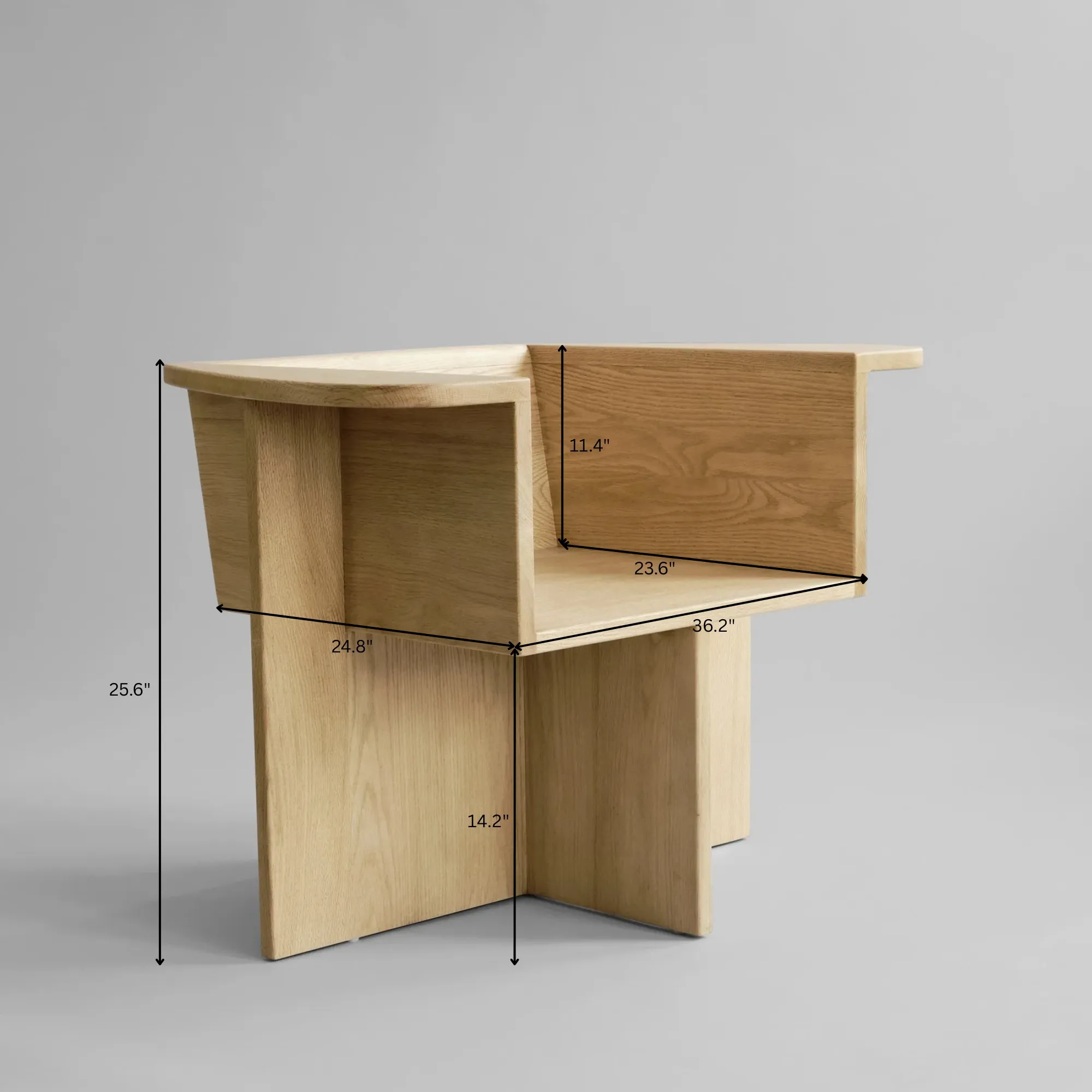 Brutus Lounge Chair - Natural Oak - Image 7
