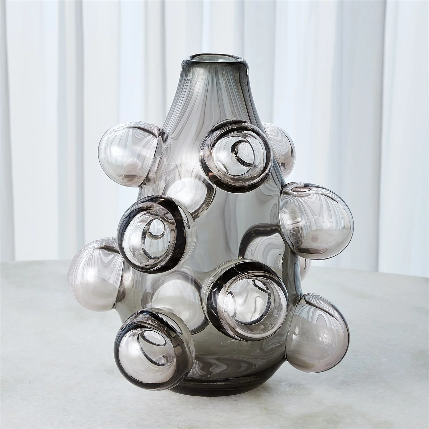 Bubbled Vase-Smoke Grey - Image 6
