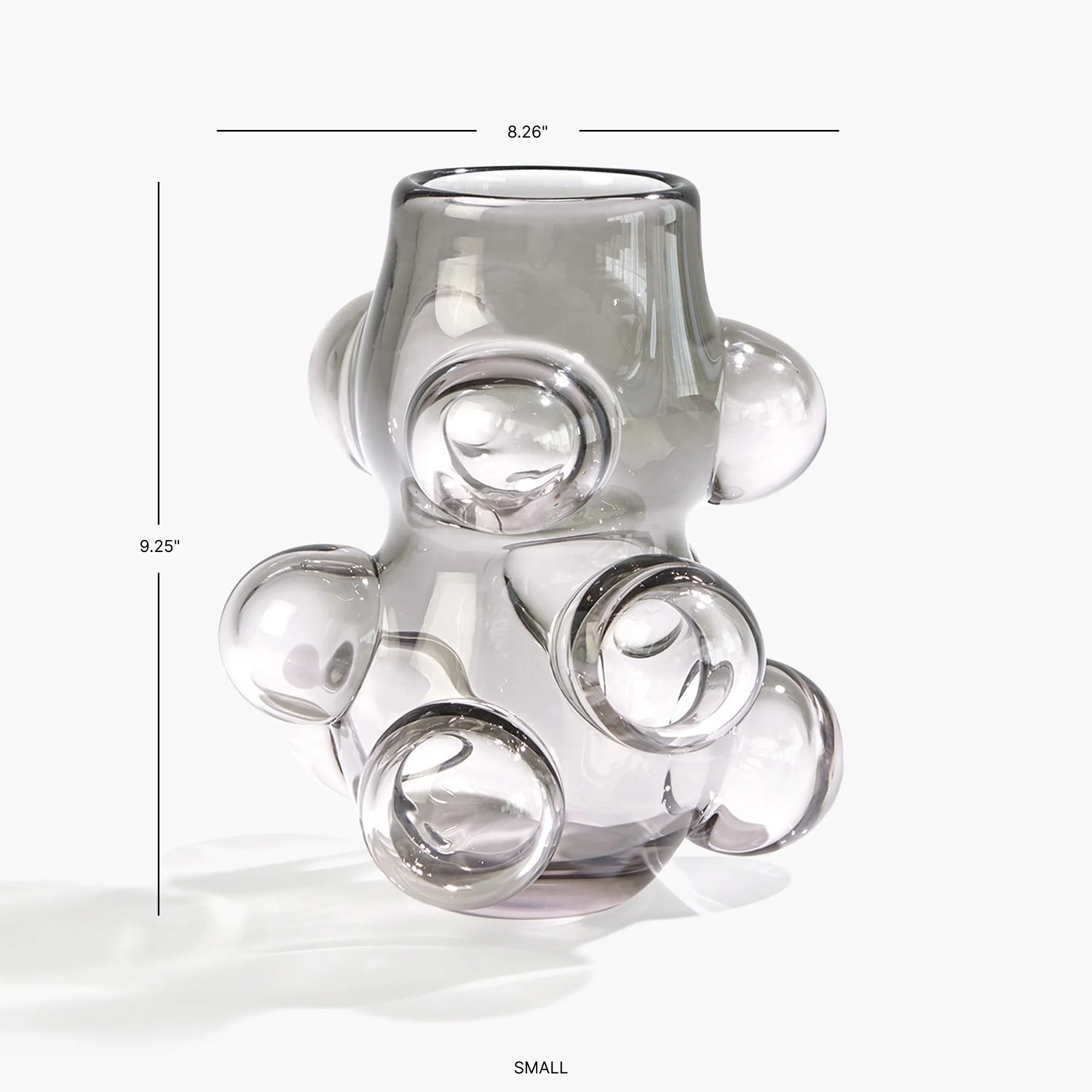 Bubbled Vase-Smoke Grey - Image 7