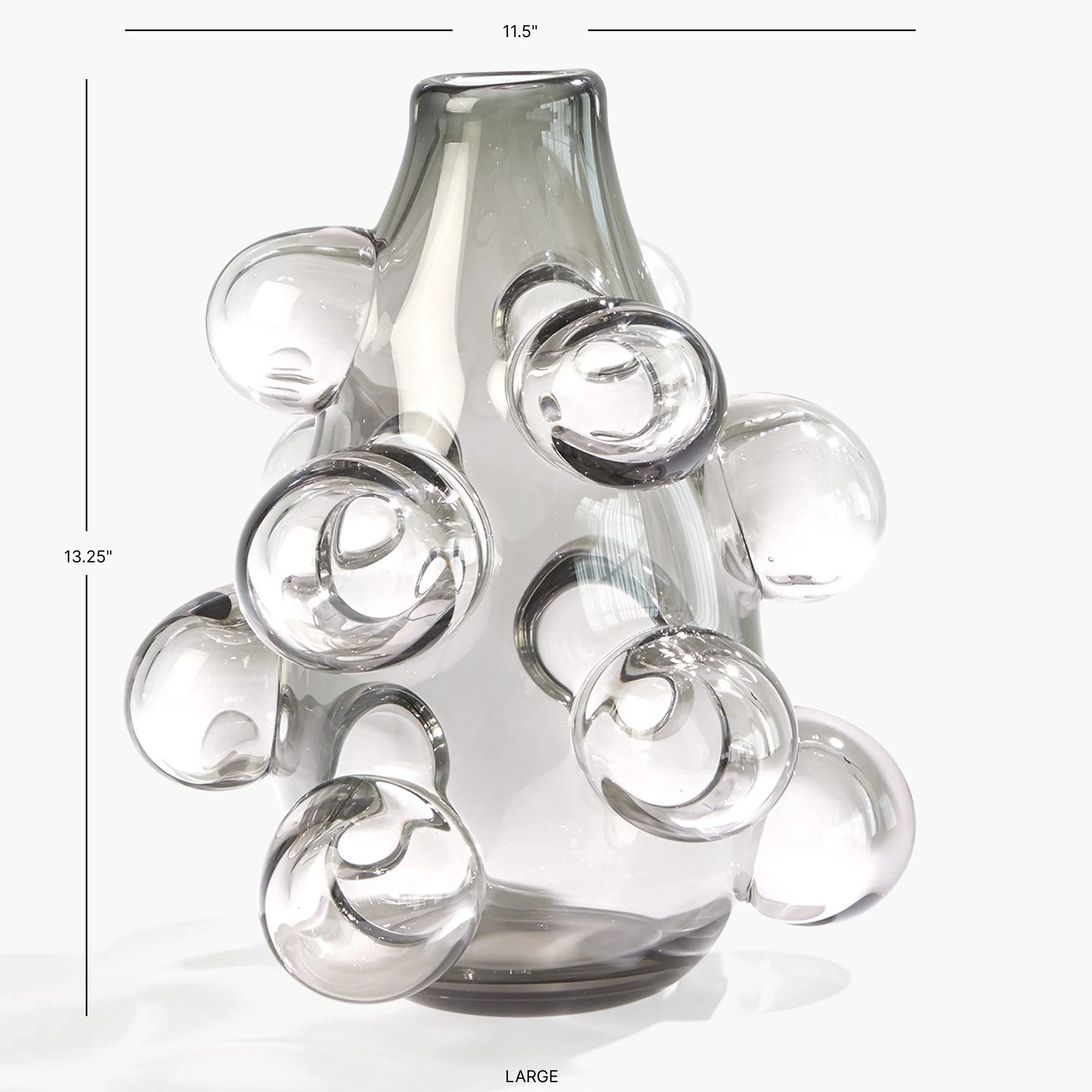 Bubbled Vase-Smoke Grey - Image 8