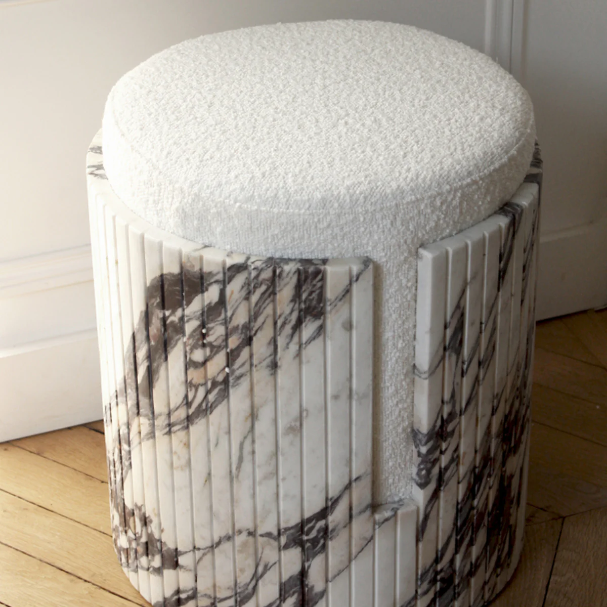 Calacatta Viola Marble Dolce Stool - Image 3