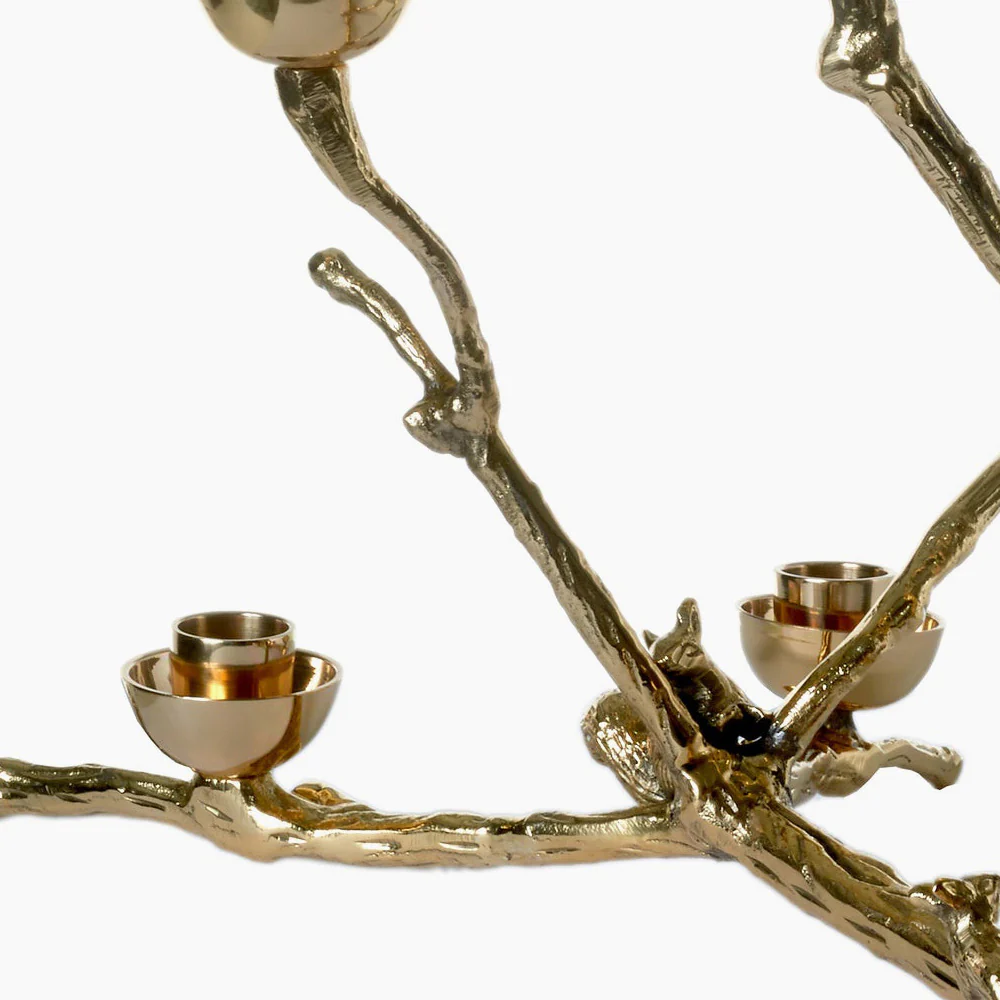 Candle Holder Twiggy With Squirrels Gold - Image 5