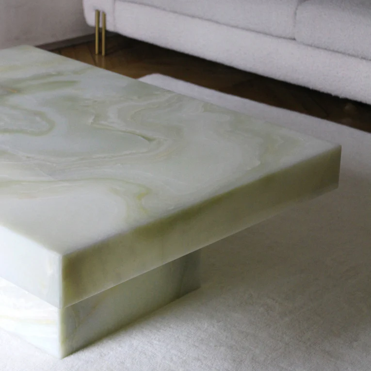 Cara Green Onyx Coffee Table - Image 5