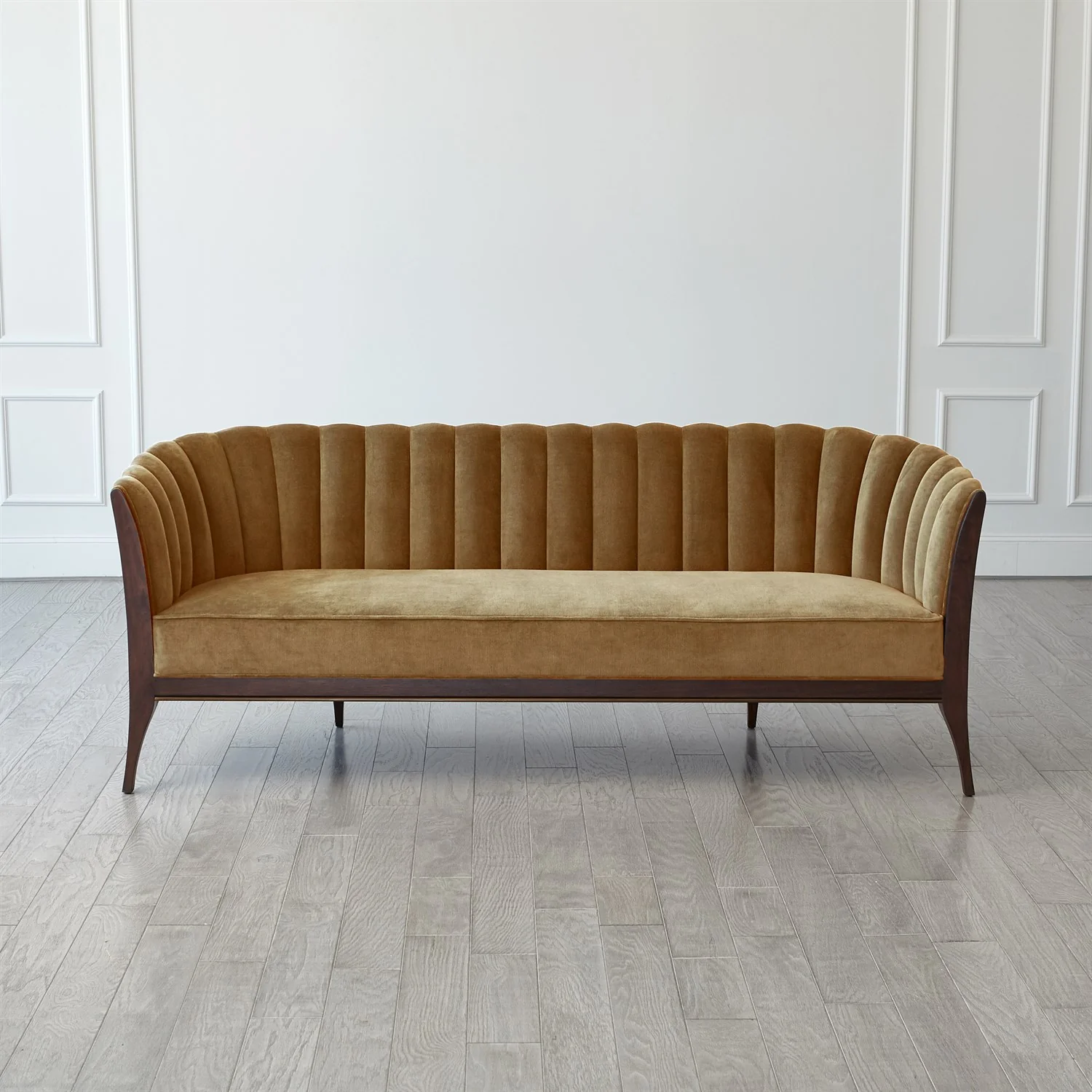 Channel Back Sofa - Toast Velvet - Image 3