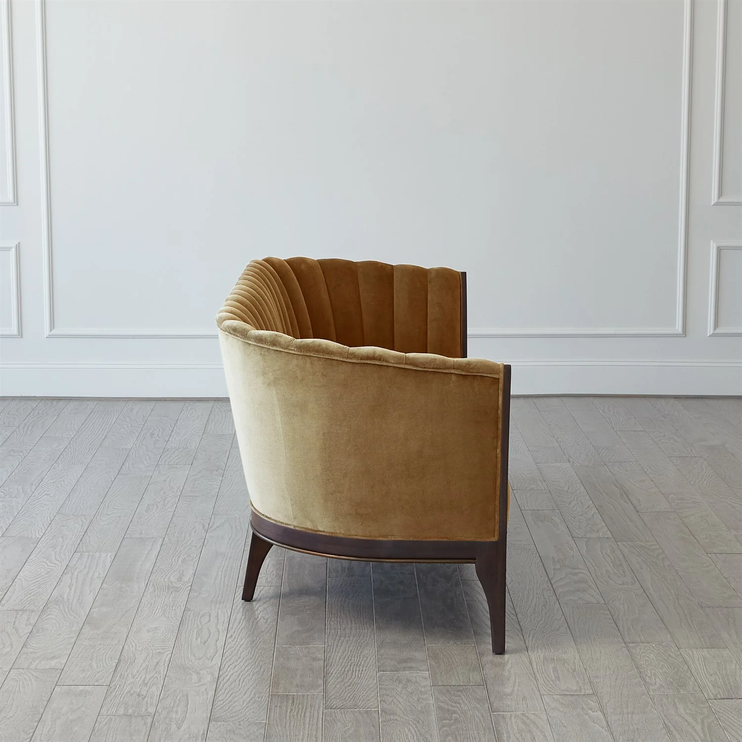 Channel Back Sofa - Toast Velvet - Image 4