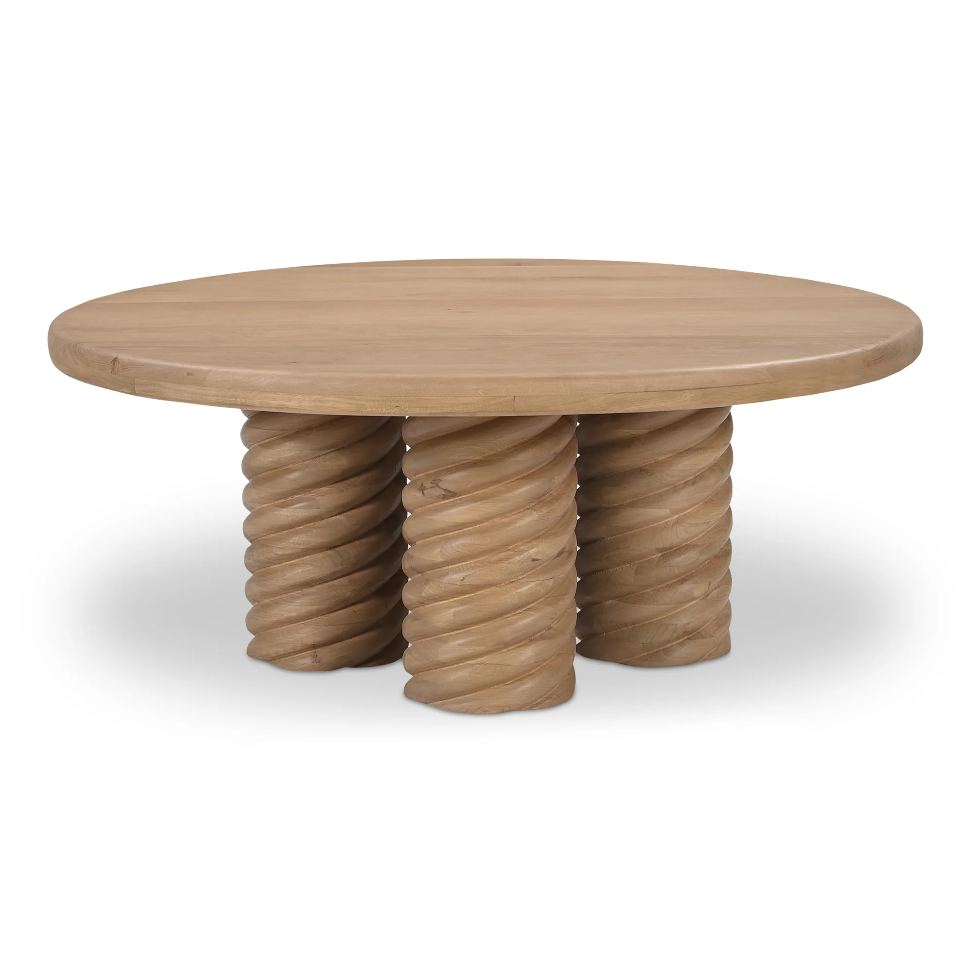 Charlotte Oak Round Coffee Table - Image 8