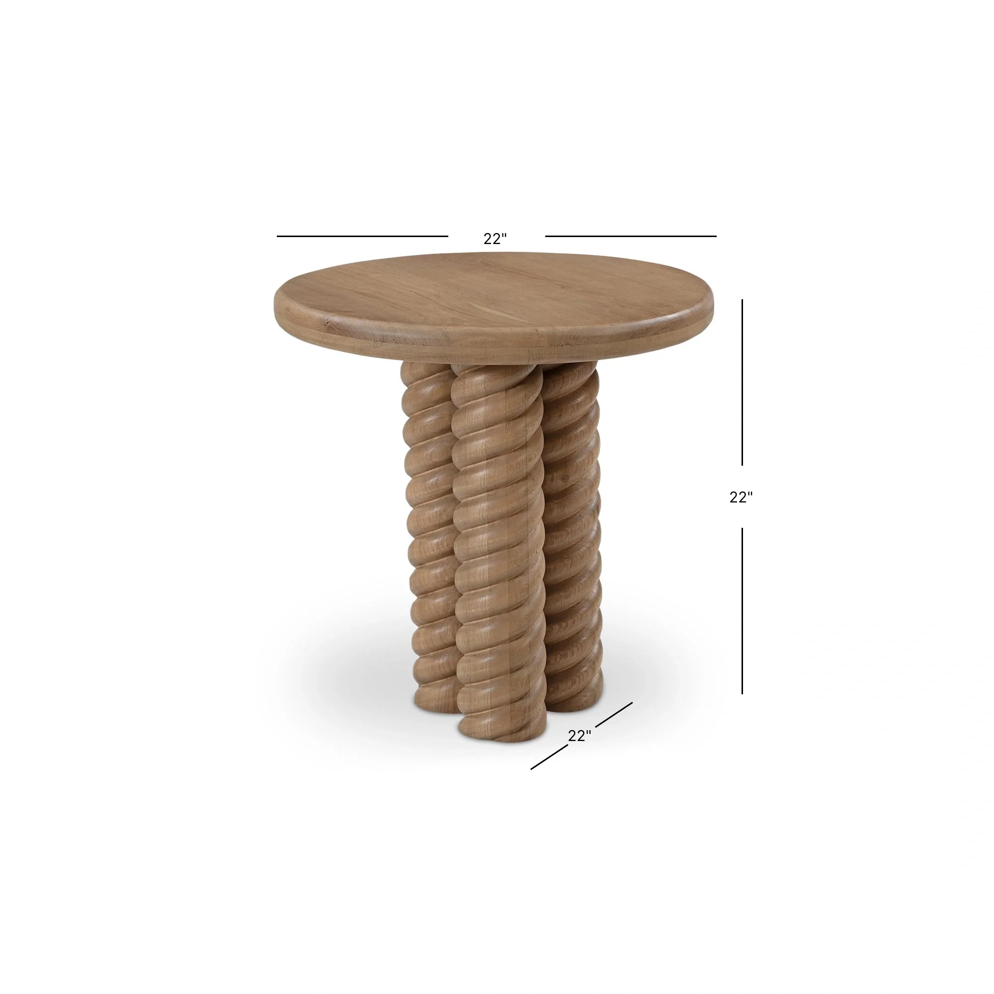 Charlotte Oak Side Table - Image 9