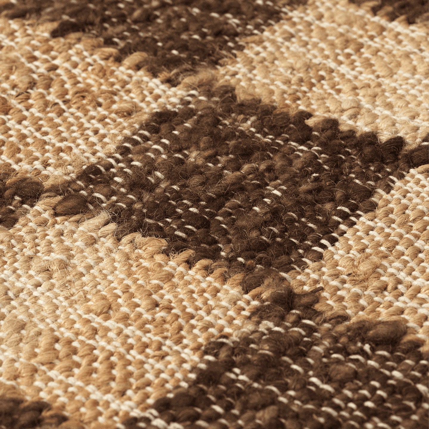 Check Wool Jute Rug - Image 4
