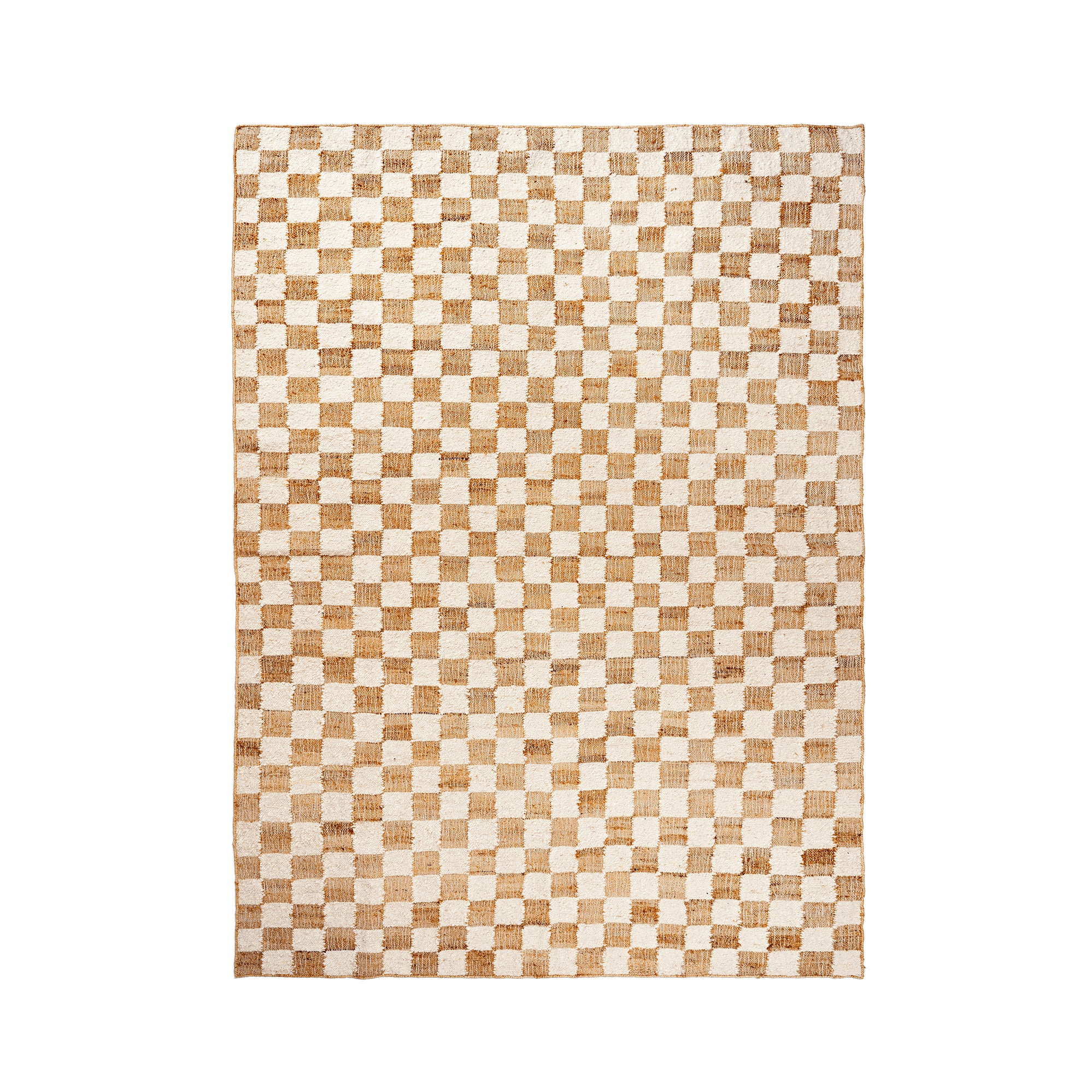 Check Wool Jute Rug - Image 8
