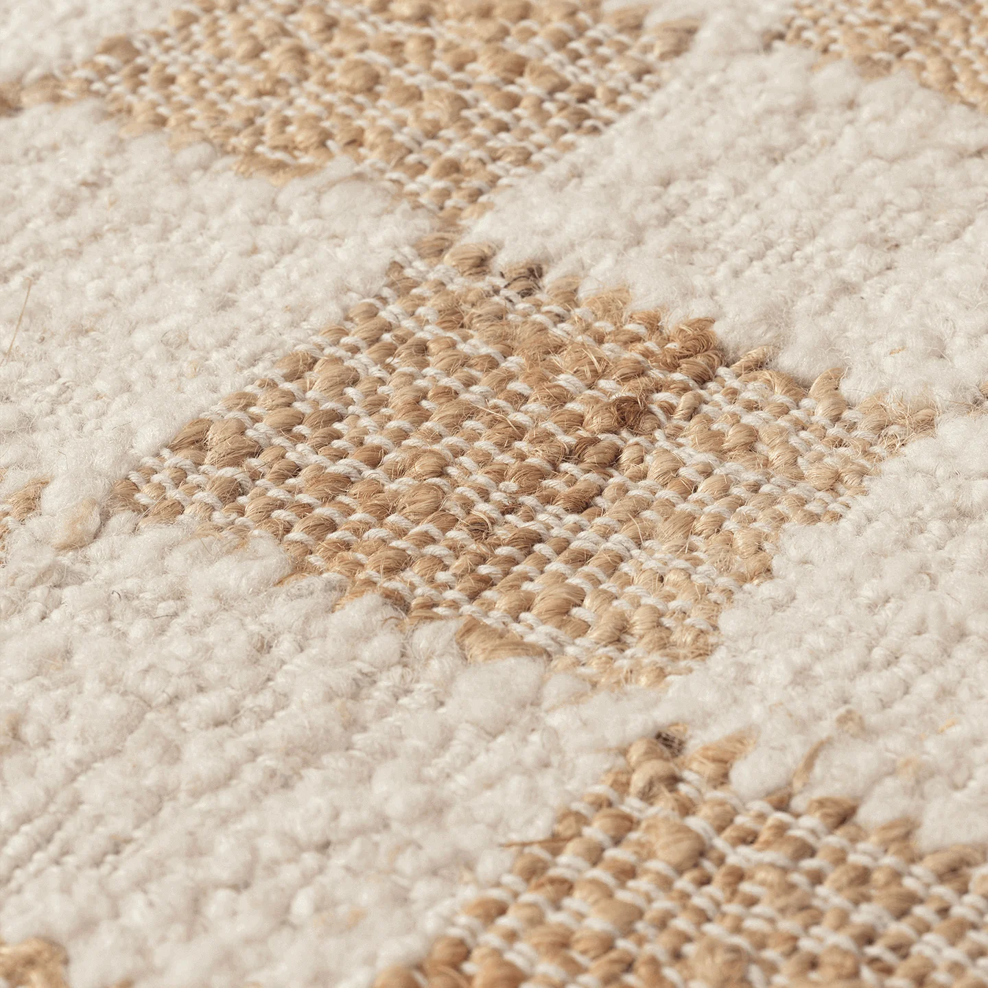 Check Wool Jute Rug - Image 9