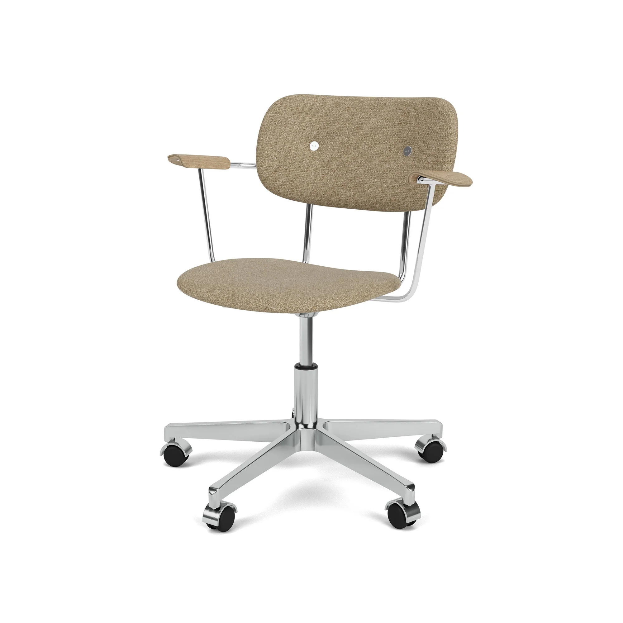 Co Task Chair - Fully Upholstered W/ Arm - Beige - Image 2