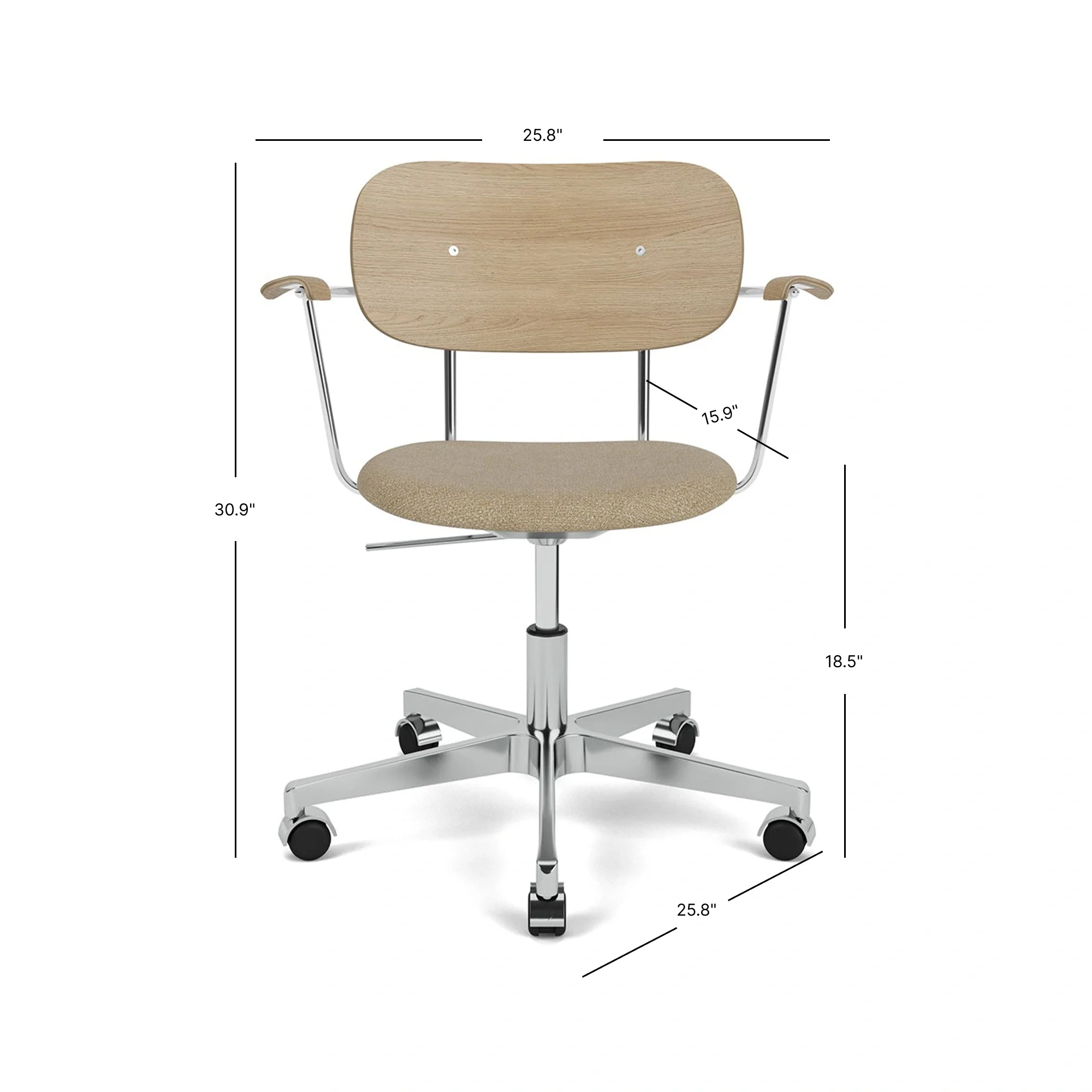 Co Task Chair - Seat Upholstered With Arm - Image 4