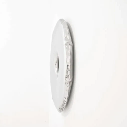 Contemporary Mirror 'Rondo 120' in Polished Stainless Steel - Image 5