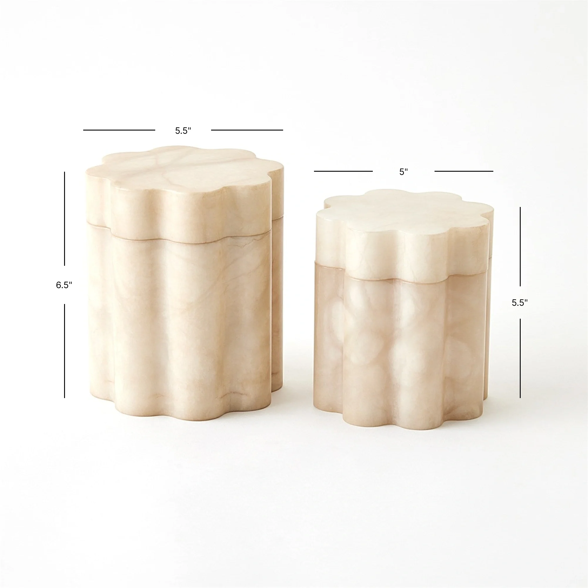 Cumulus Alabaster Tall Boxes - Cream - Image 11
