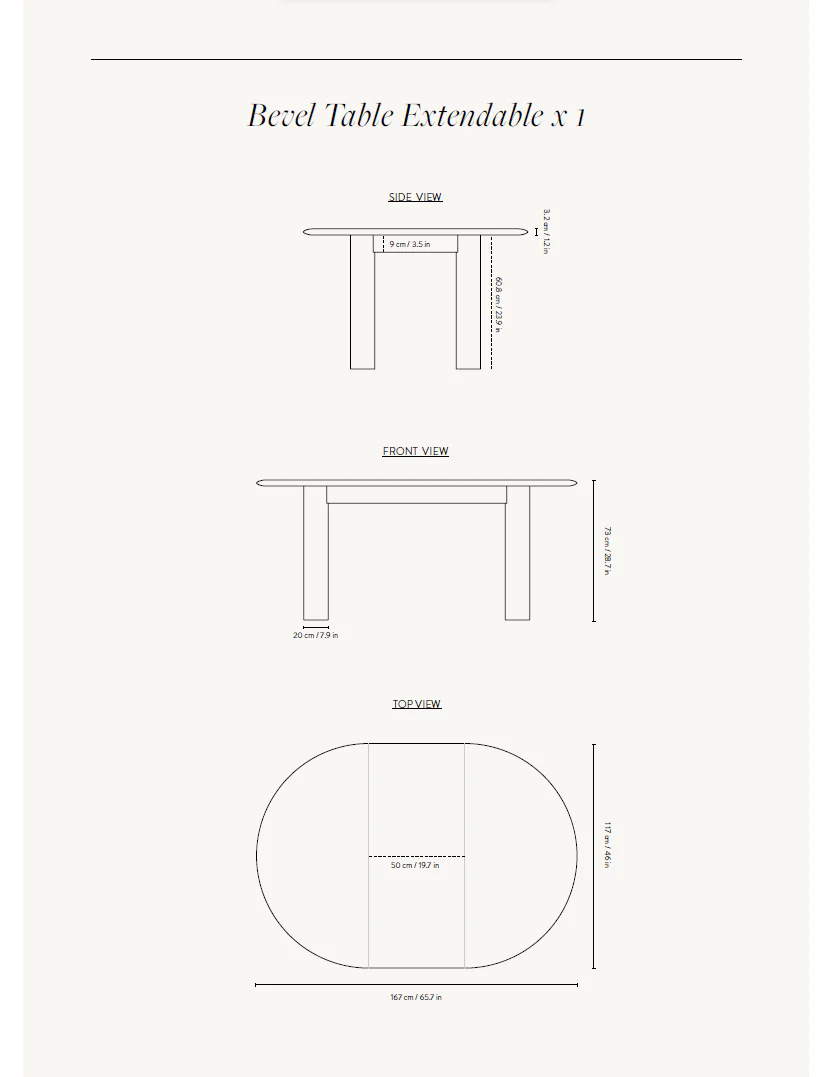 Bevel Extendable Dining Table - Image 8