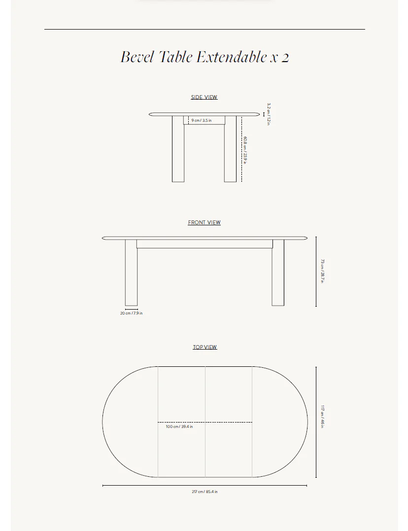 Bevel Extendable Dining Table - Image 9