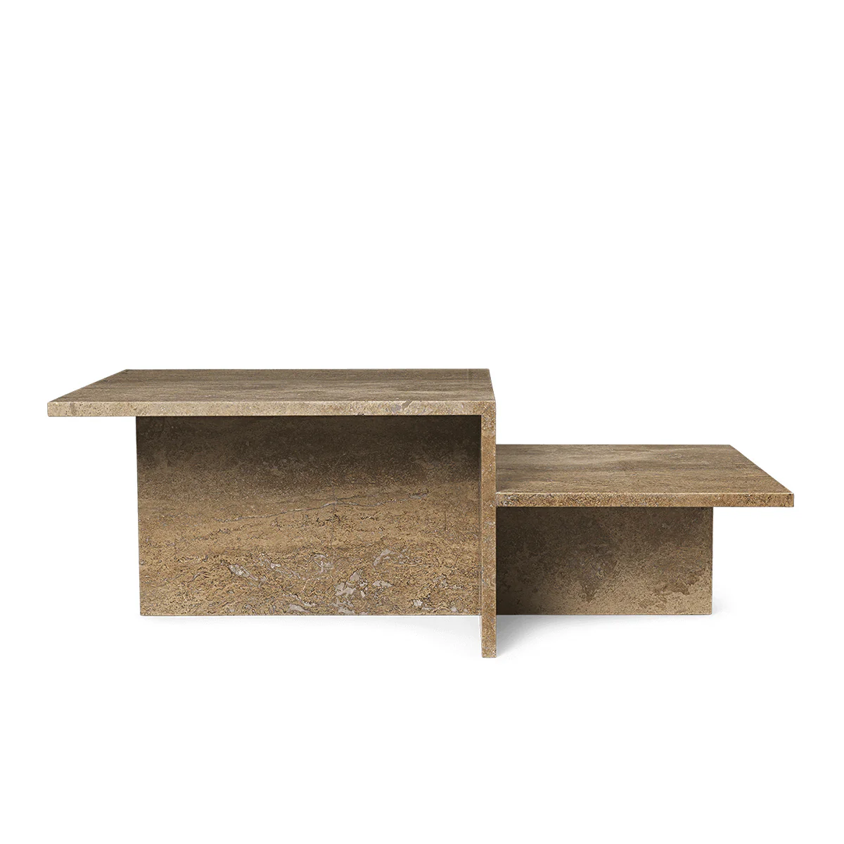 Distinct Coffee Table - Dark Brown Travertine - Image 3