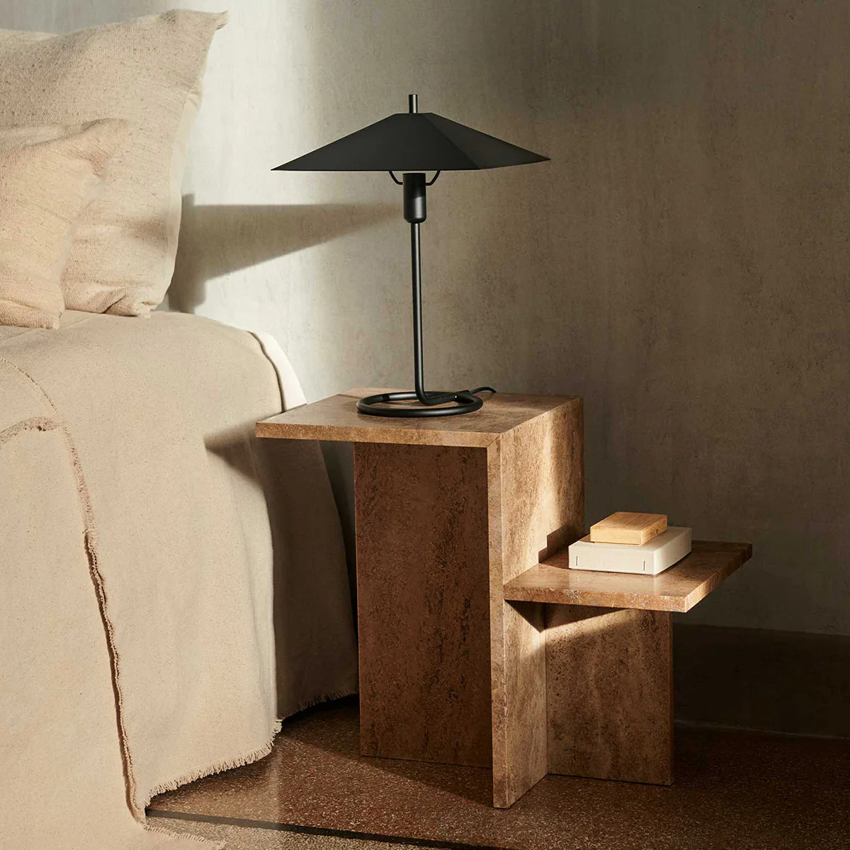 Distinct Side Table - Travertine - Image 12