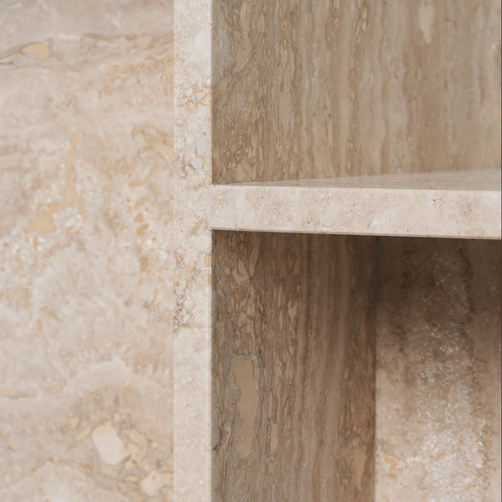 Distinct Side Table - Travertine - Image 3