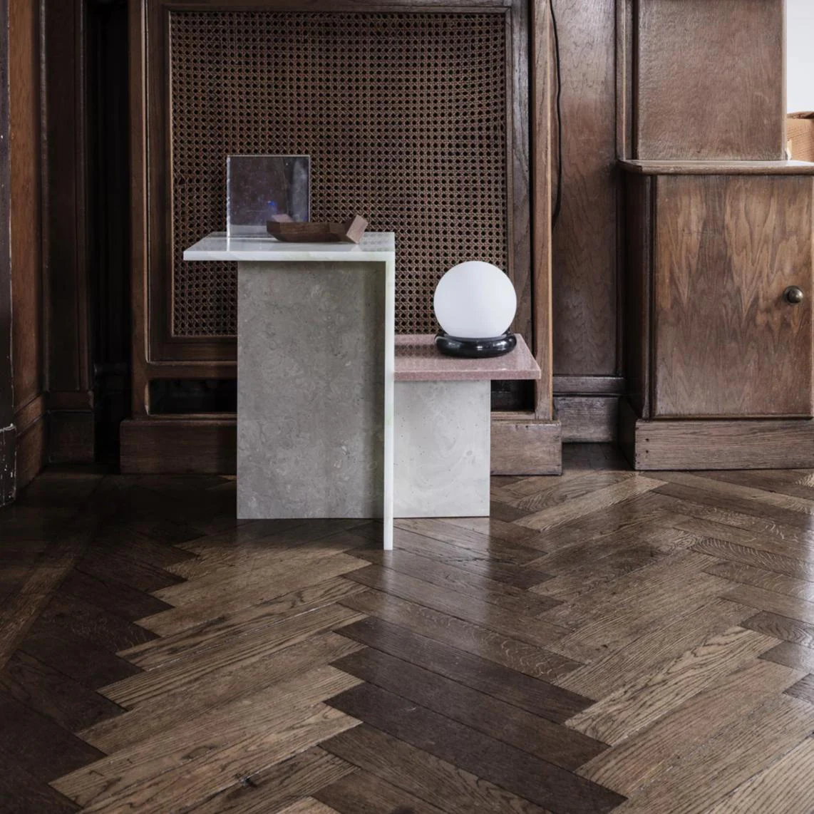 Distinct Side Table - Travertine - Image 5
