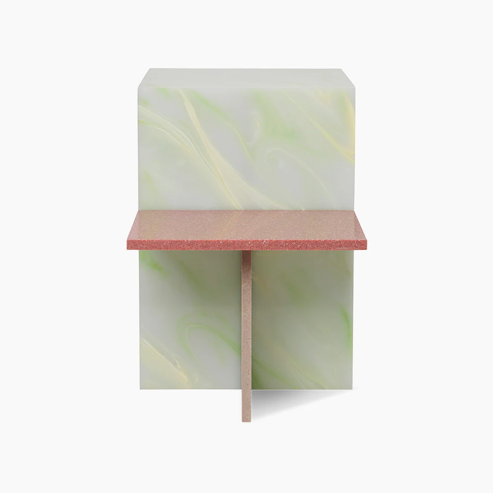 Distinct Side Table - Travertine - Image 7