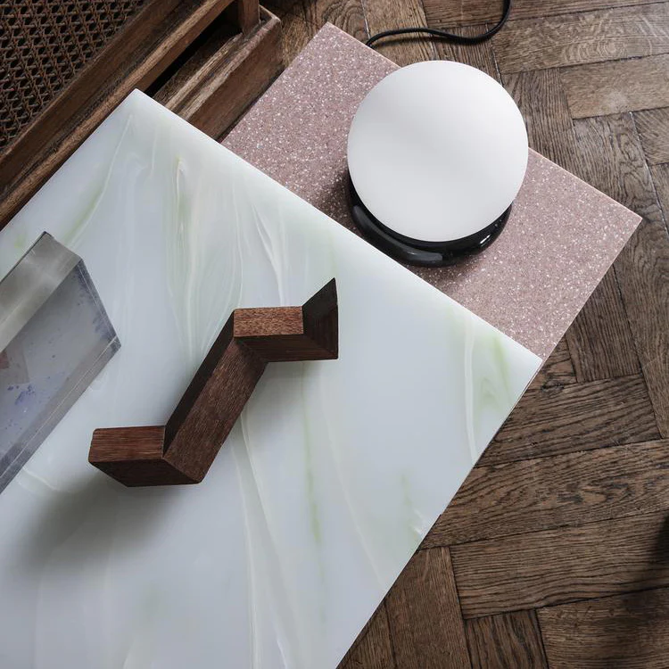 Distinct Side Table - Travertine - Image 8