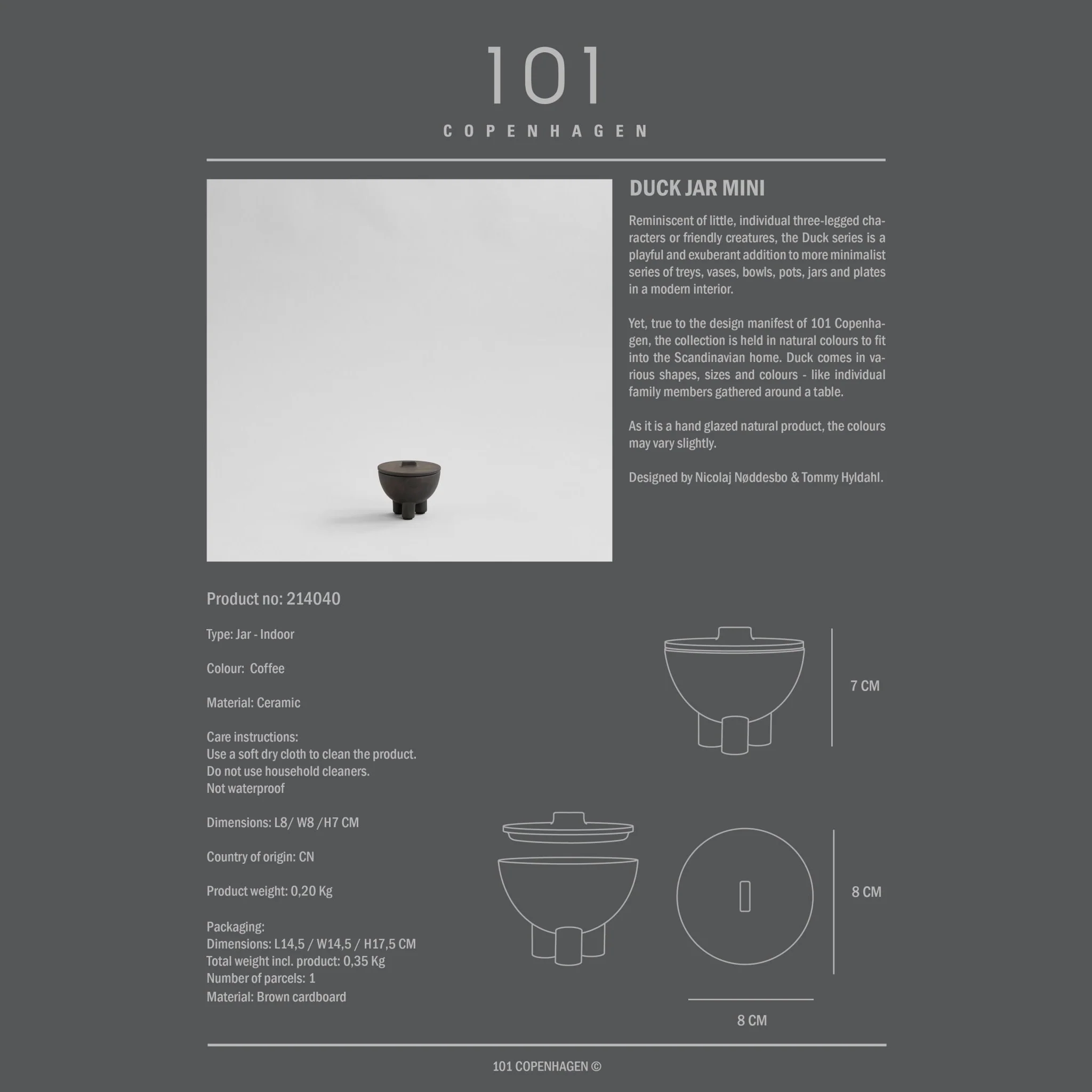 Duck Jar, Mini - Coffee - Image 10