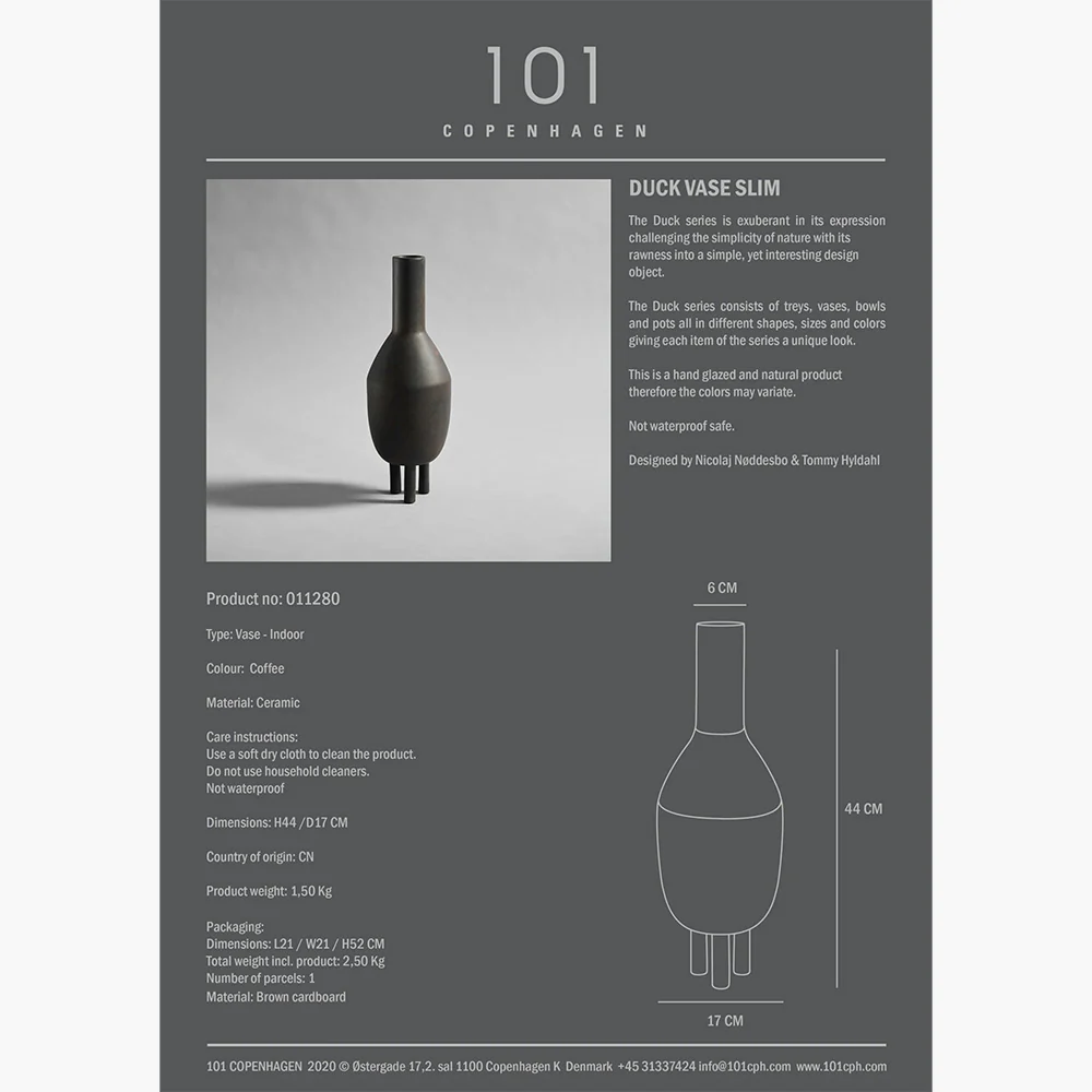 Duck Vase - Slim - Coffee - Image 5