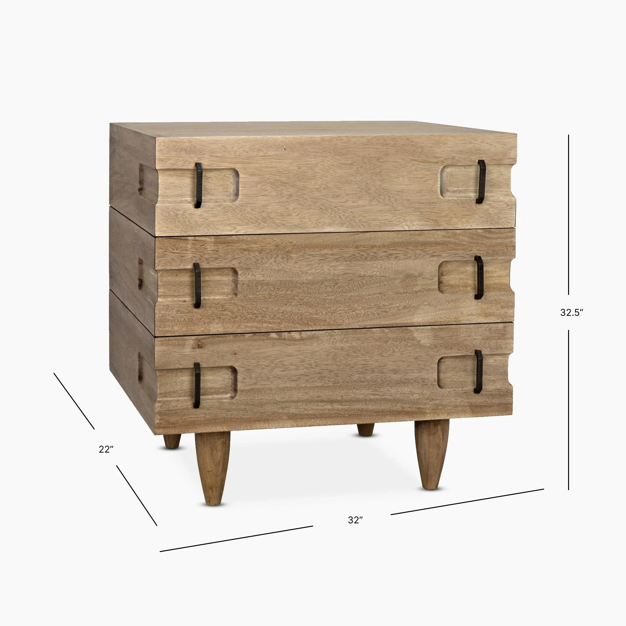 Eva 32" Side Table, Washed Walnut - Image 9