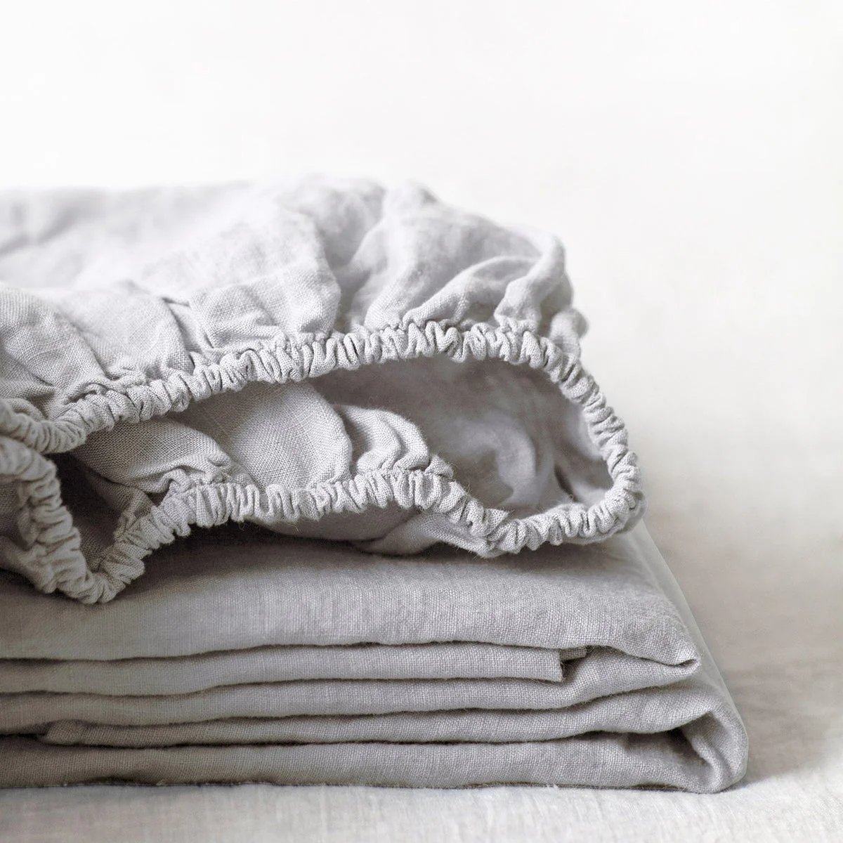 Fitted Washed Linen Bed Sheet - Image 3